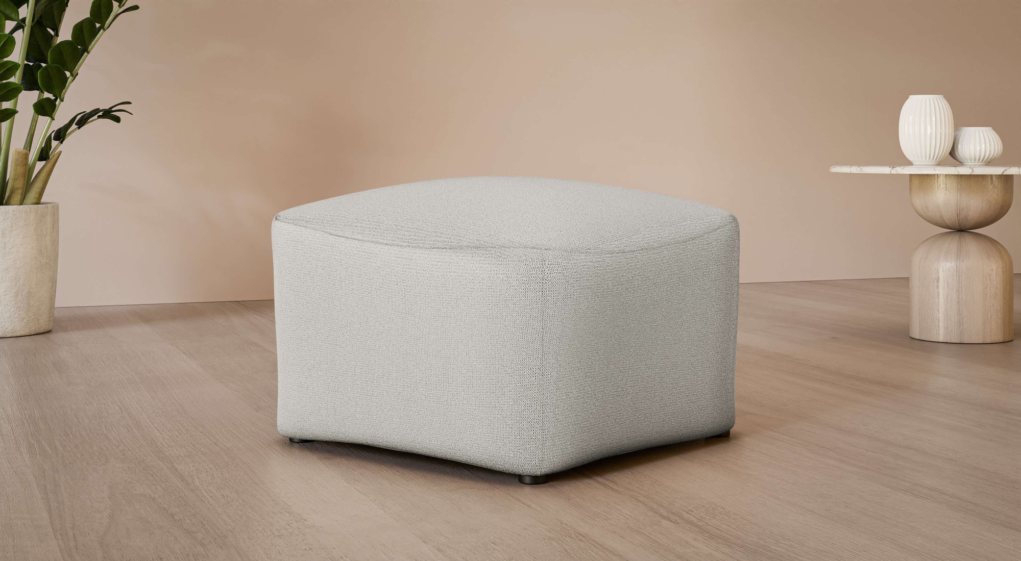 LeGer Home by Lena Gercke Polsterhocker »YANI Sitzhocker mit Wellenunterfed günstig online kaufen