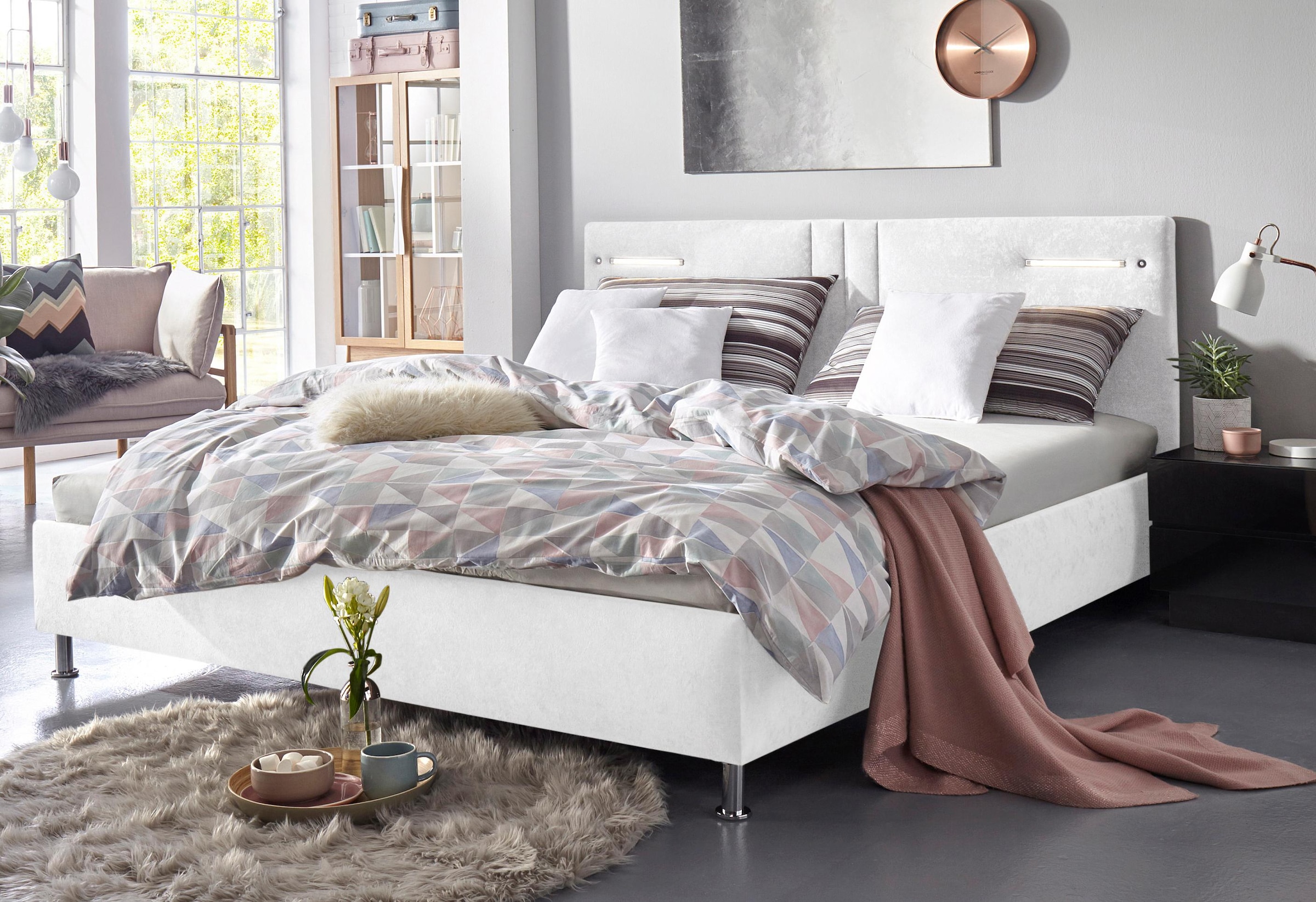 Westfalia Schlafkomfort Polsterbett »Elba« wahlweise mit LED-Beleuchtung günstig online kaufen