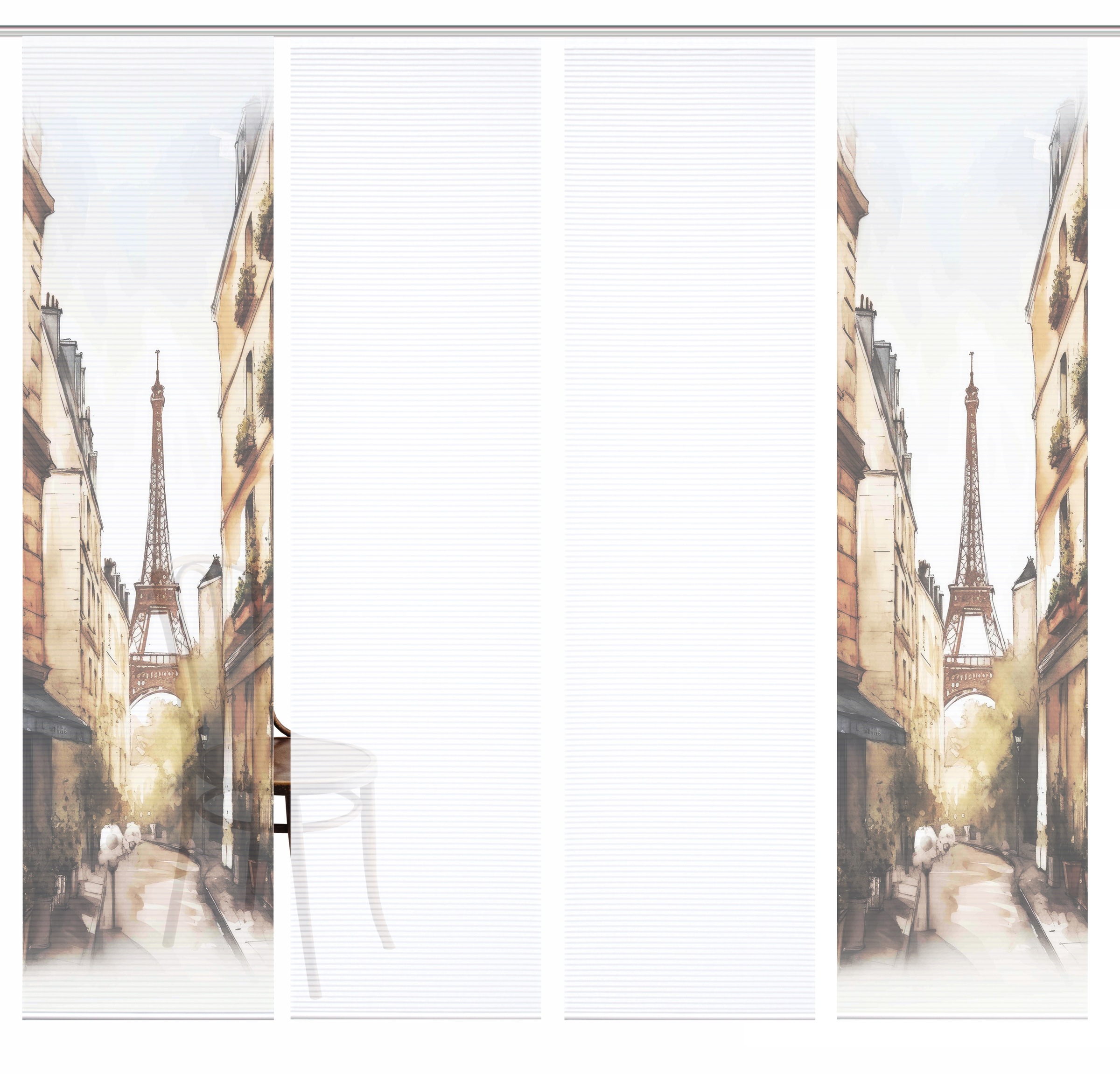 HOME in green Schiebegardine »FRANCQ« Paneelwagen 4 Stk. tlg. Bambusoptik, günstig online kaufen