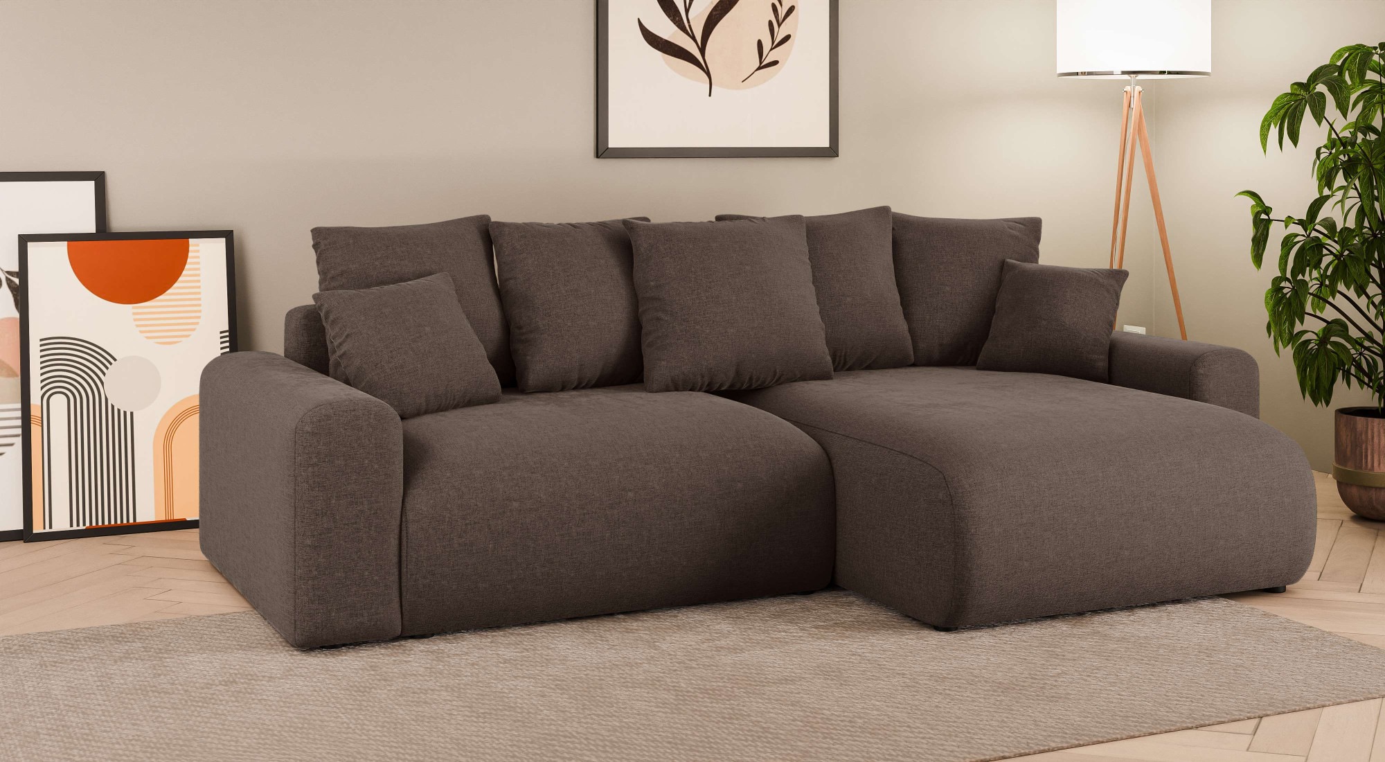 Home affaire Ecksofa »LAKESIDE klein mit Bettfunktion und Bettkasten, B/T/H günstig online kaufen