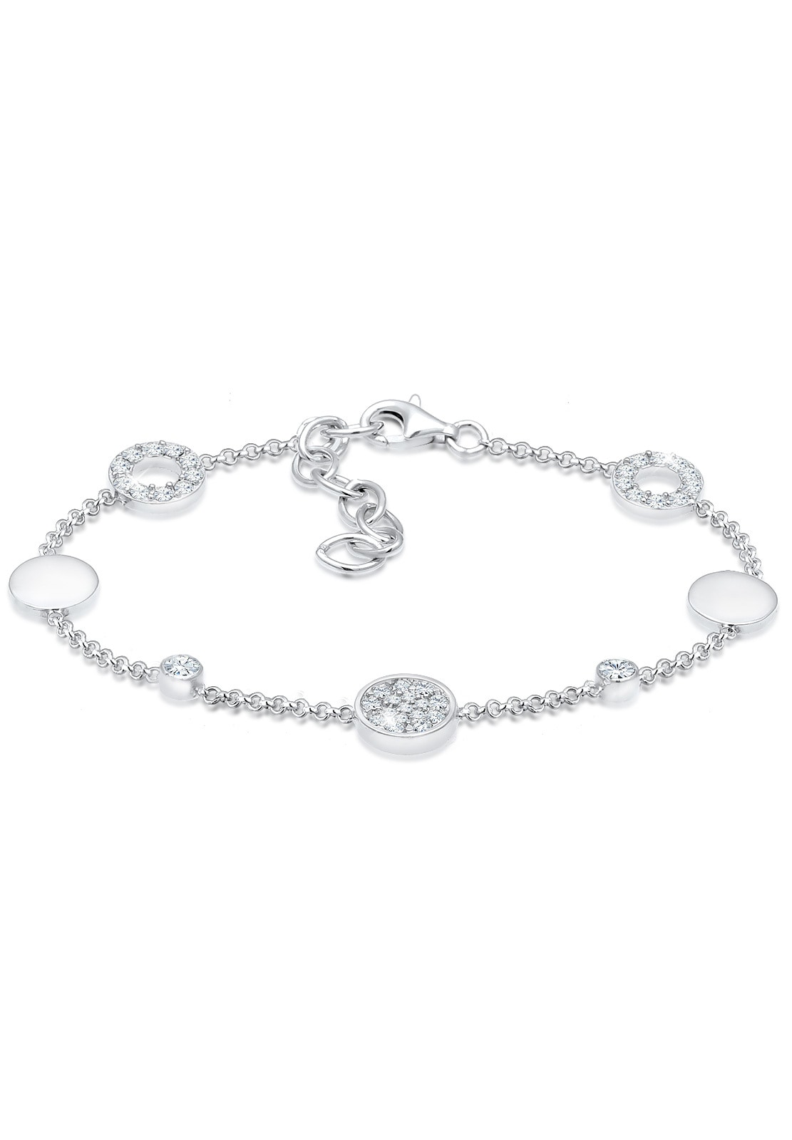 Elli Armband »Kreis Plättchen Kristalle 925 Silber« online bestellen