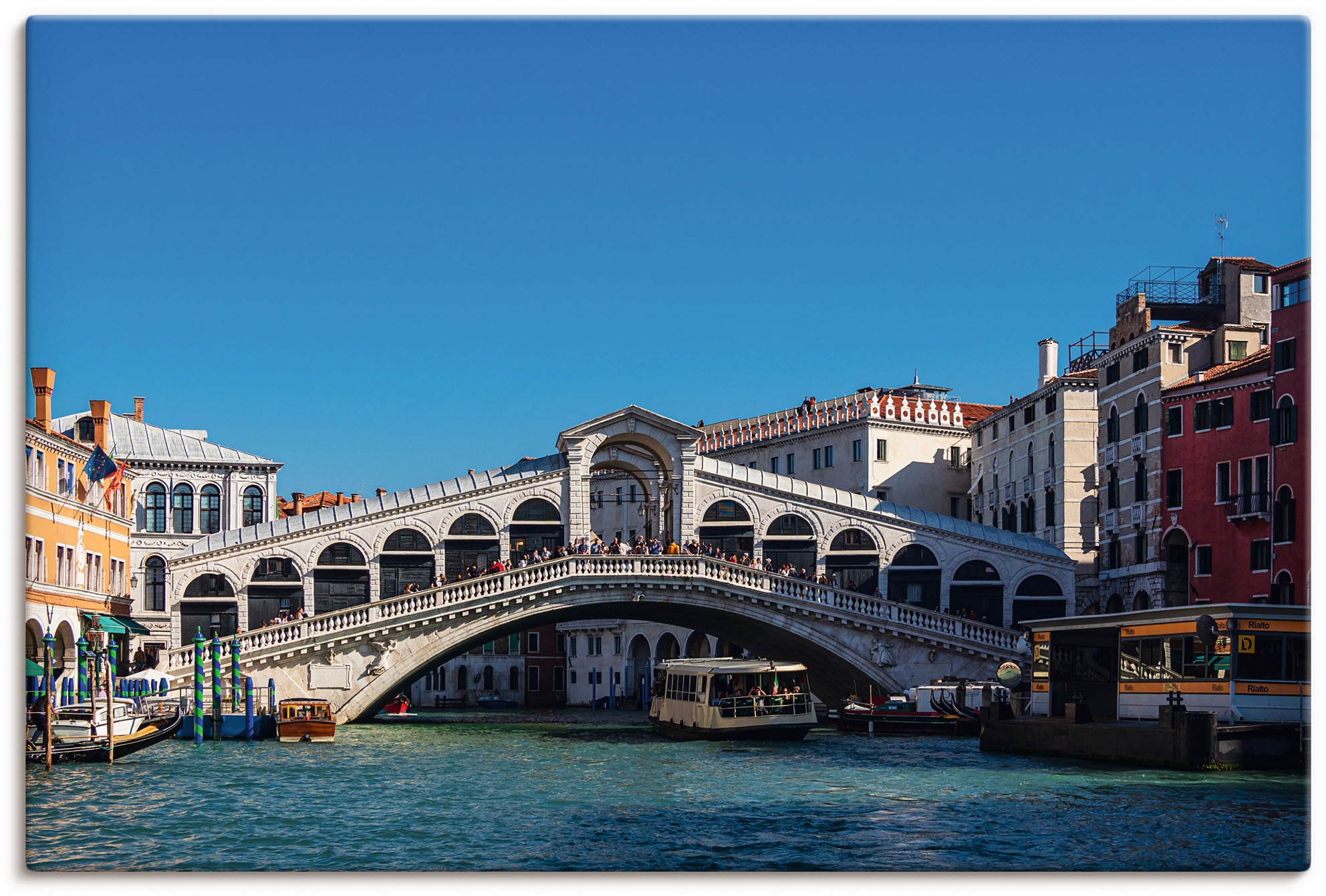 Artland Leinwandbild »Blick auf die Rialto Brücke in Venedig«, Venedig, (1 günstig online kaufen