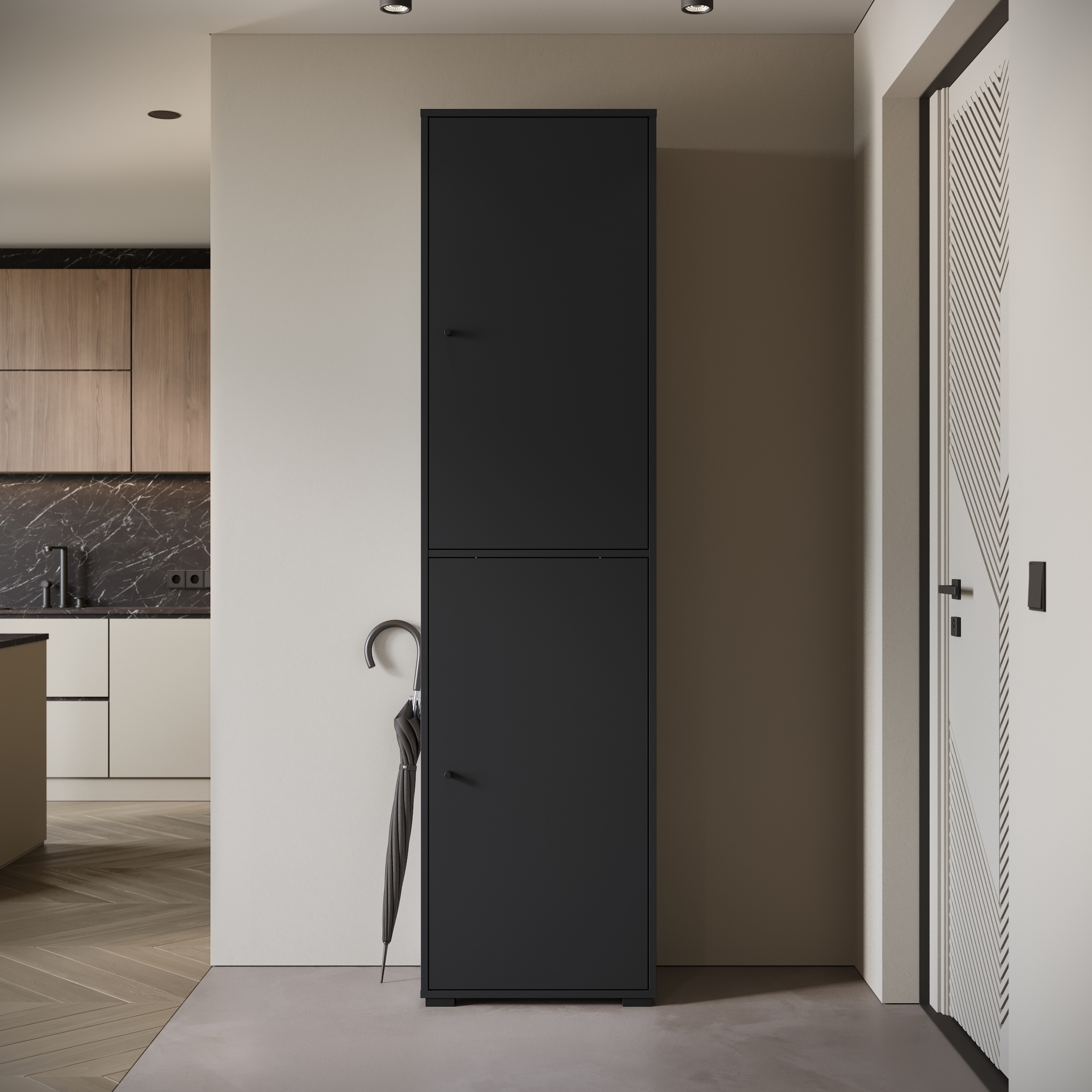 Home affaire Schuhschrank »Schuhkommode Dino« Flurschrank mit verstellbaren Einlegeböden, BxHxT: 50 × 190 × 33 cm