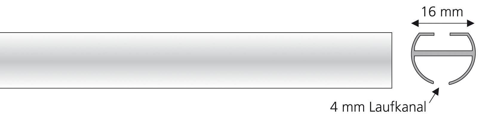 Liedeco Innenlaufprofil, (1 St.), 1-läufig im Fixmaß Ø 16 mm