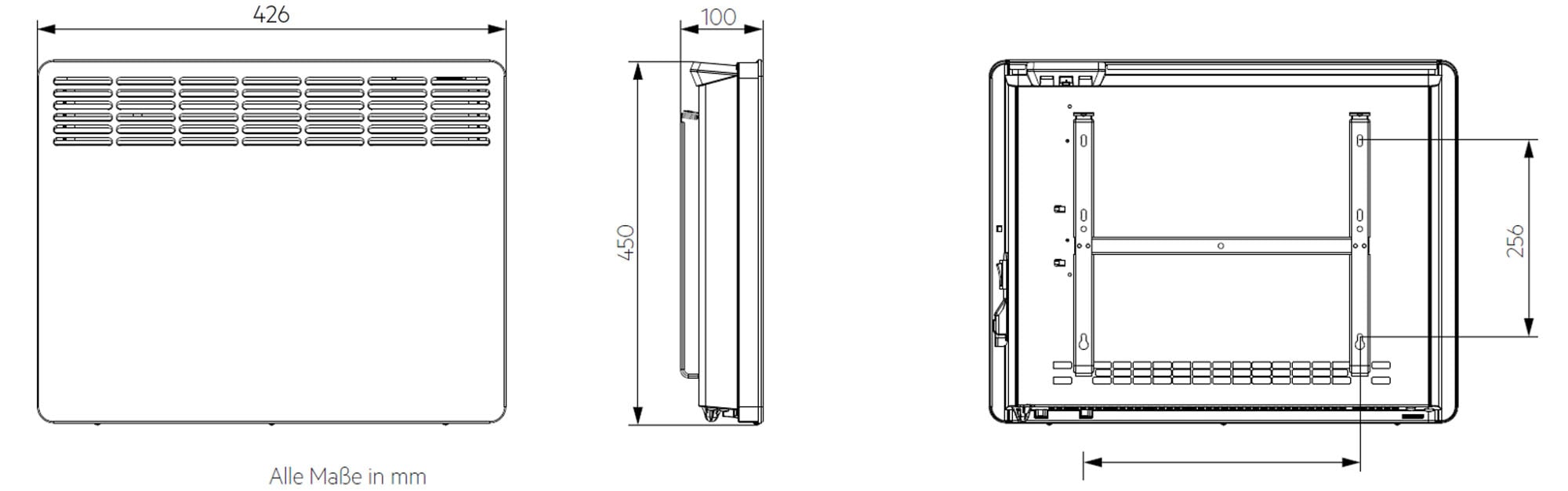 AEG Haustechnik Konvektor »»WKL 1005«, Elektroheizung energiesparend, 1000 W«, für ca. 12 m², LCD-Display, Wochenzeitschaltuhr