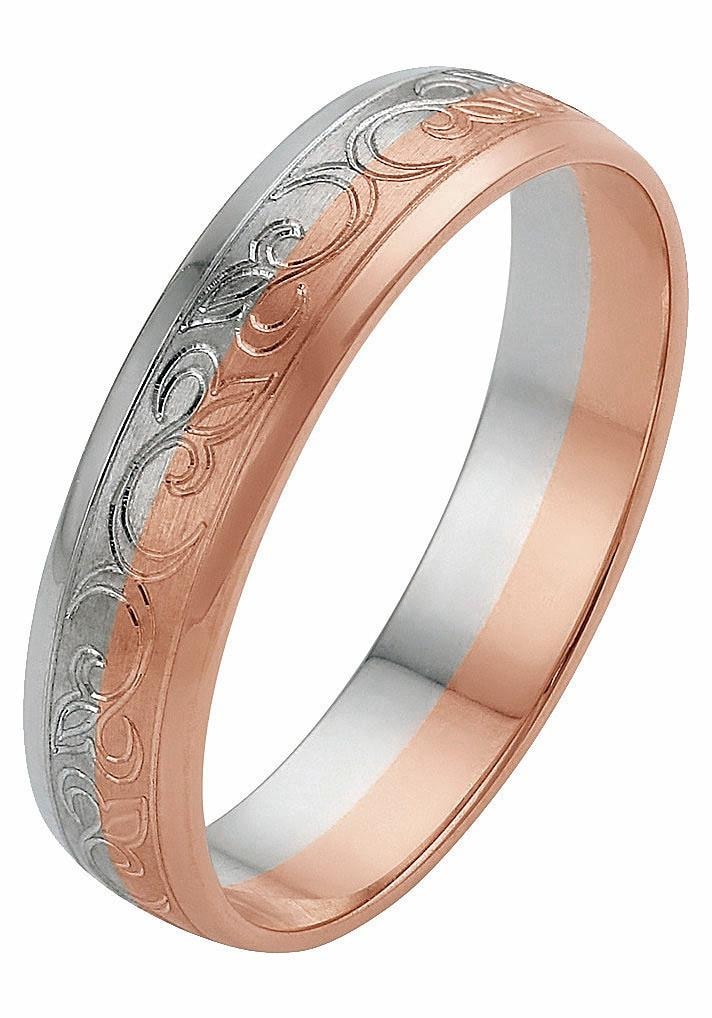Firetti Trauring »Schmuck Geschenk Gold 375 Hochzeit Ehering "LIEBE" Ranke«, Made in Germany, wahlweise mit oder ohne Brillant