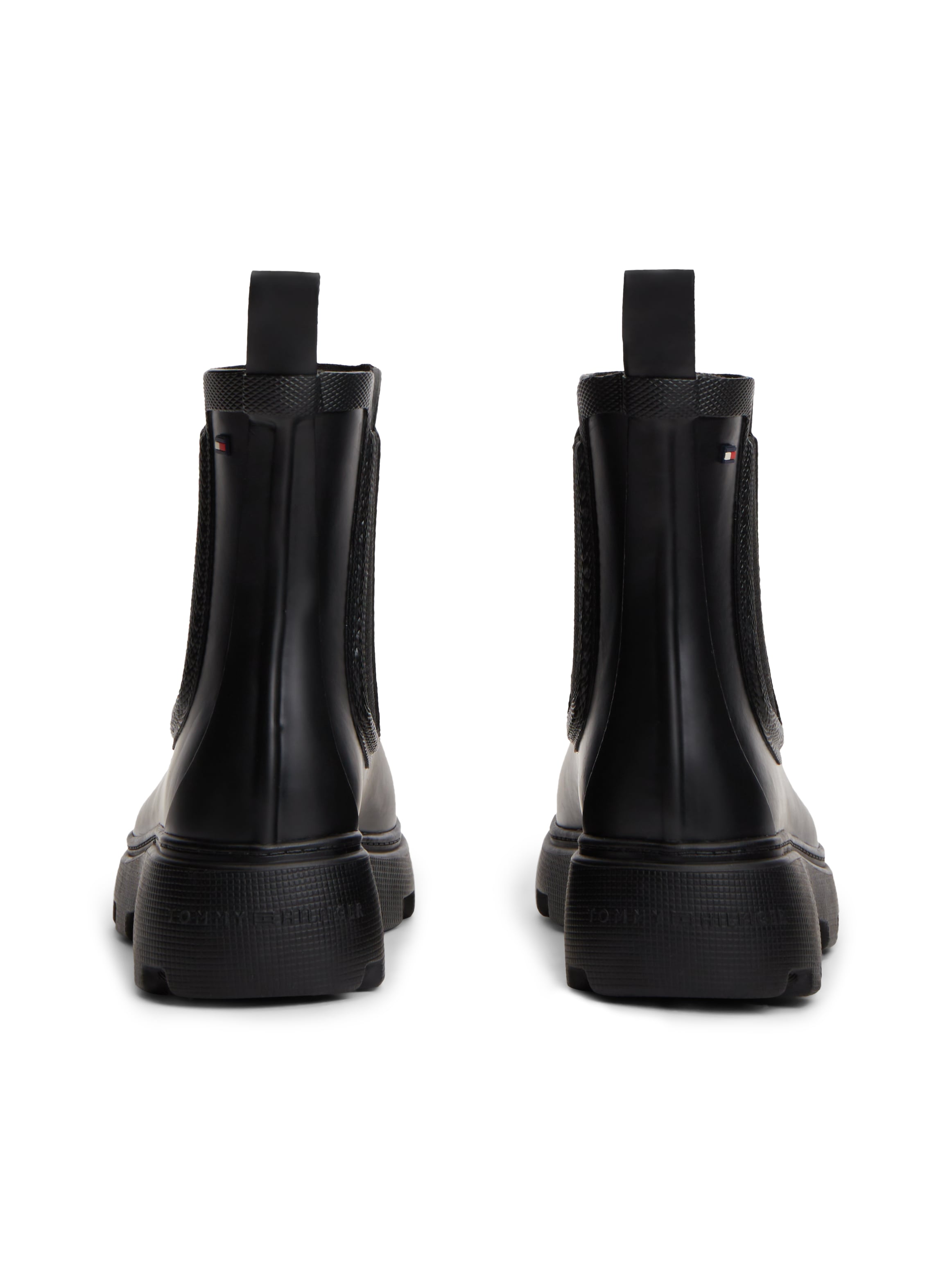 Tommy Hilfiger Chelseaboots »RUBBER FLAG CLEATED RAINBOOT«  Stiefelette, Rainboots mit beidseitigem Stretcheinsatz