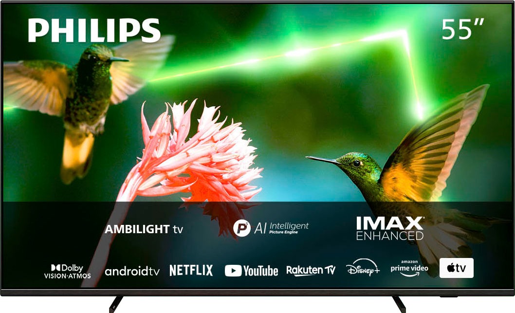 Philips 4K-Ultra-HD-Ambilight-LED-Fernseher, kompatibel mit DTS