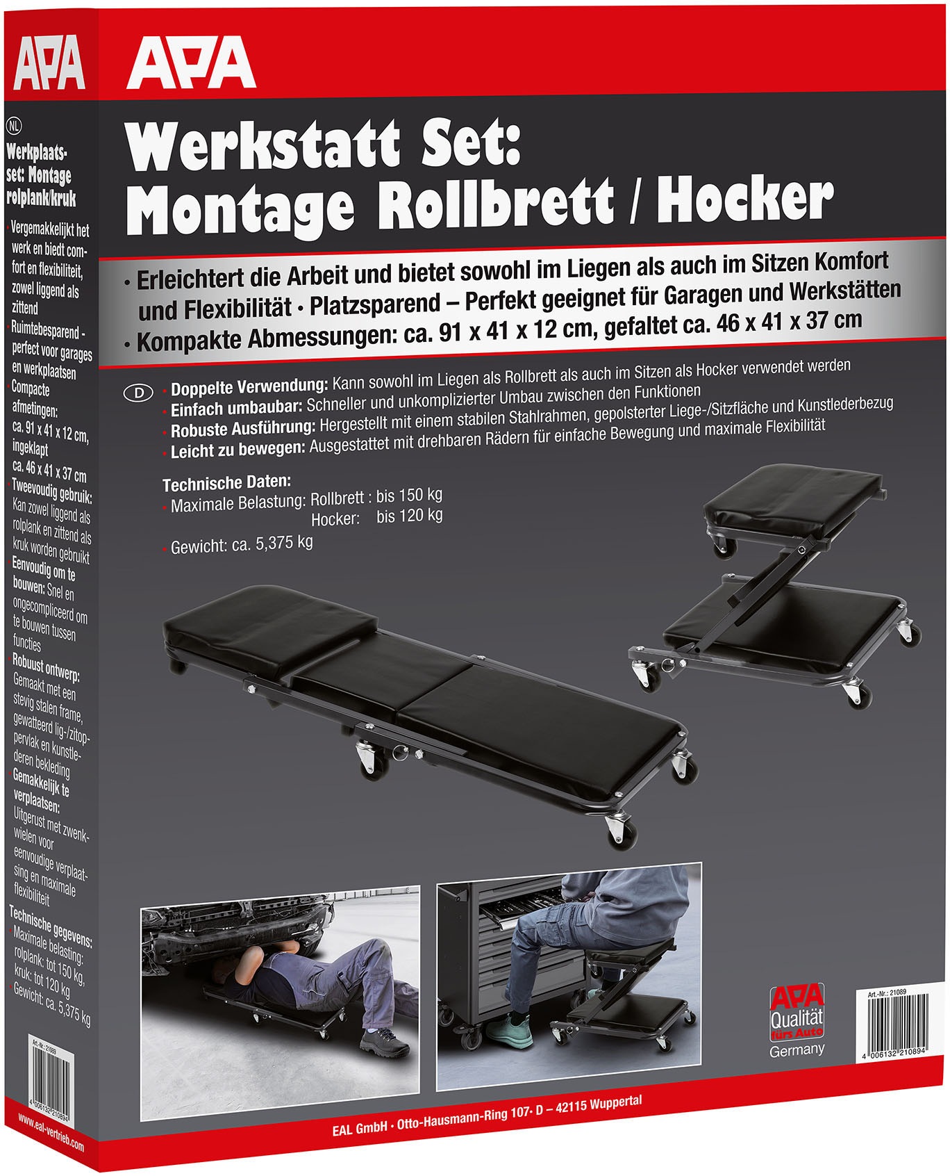 APA Rollbrett »Montage Rollbrett/Hocker«, (1 St.)