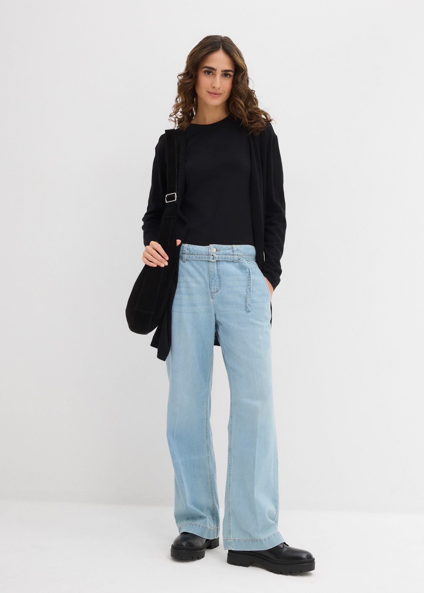 bonprix Longstrickjacke