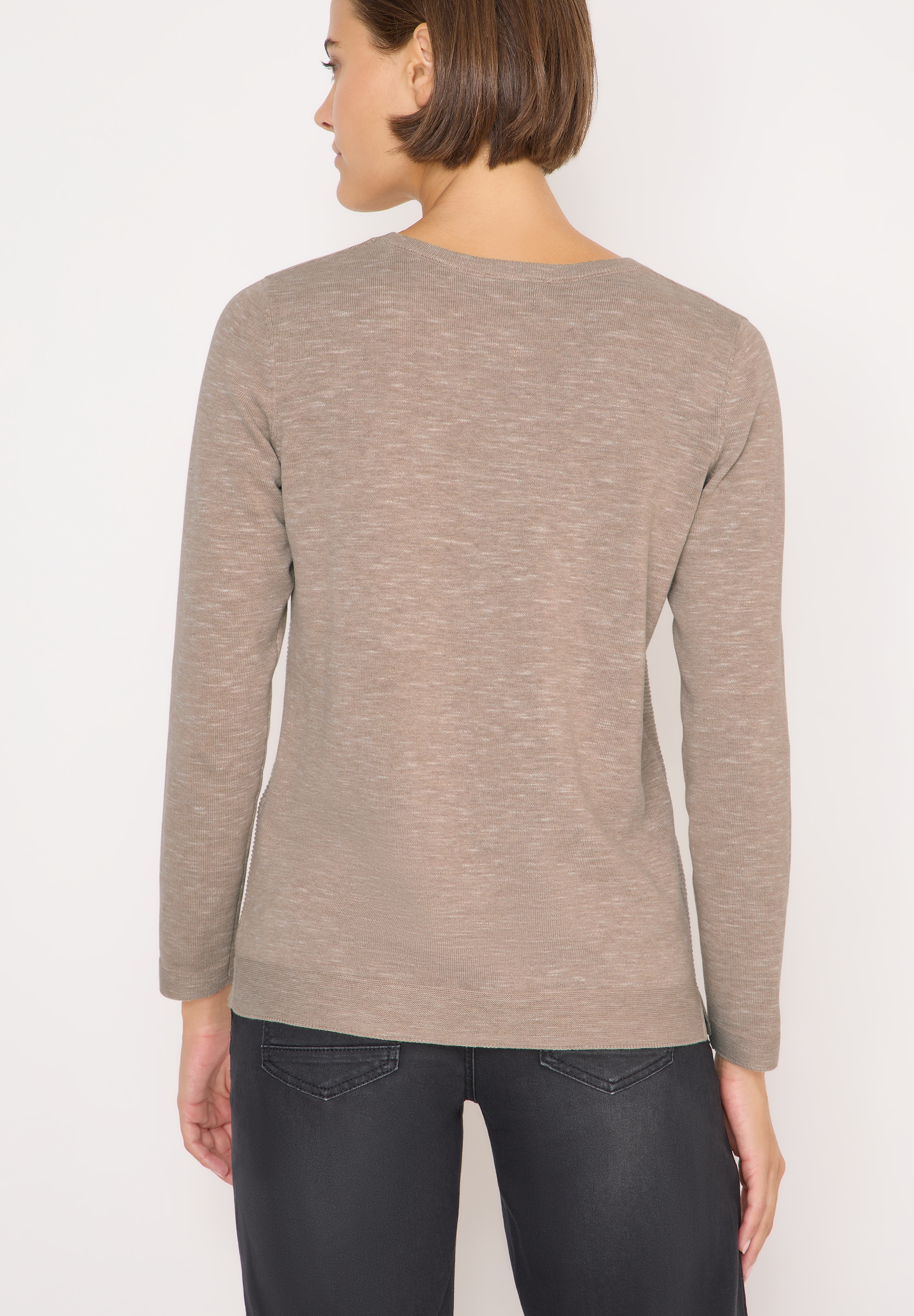 Cecil Rundhalspullover mit Struktur