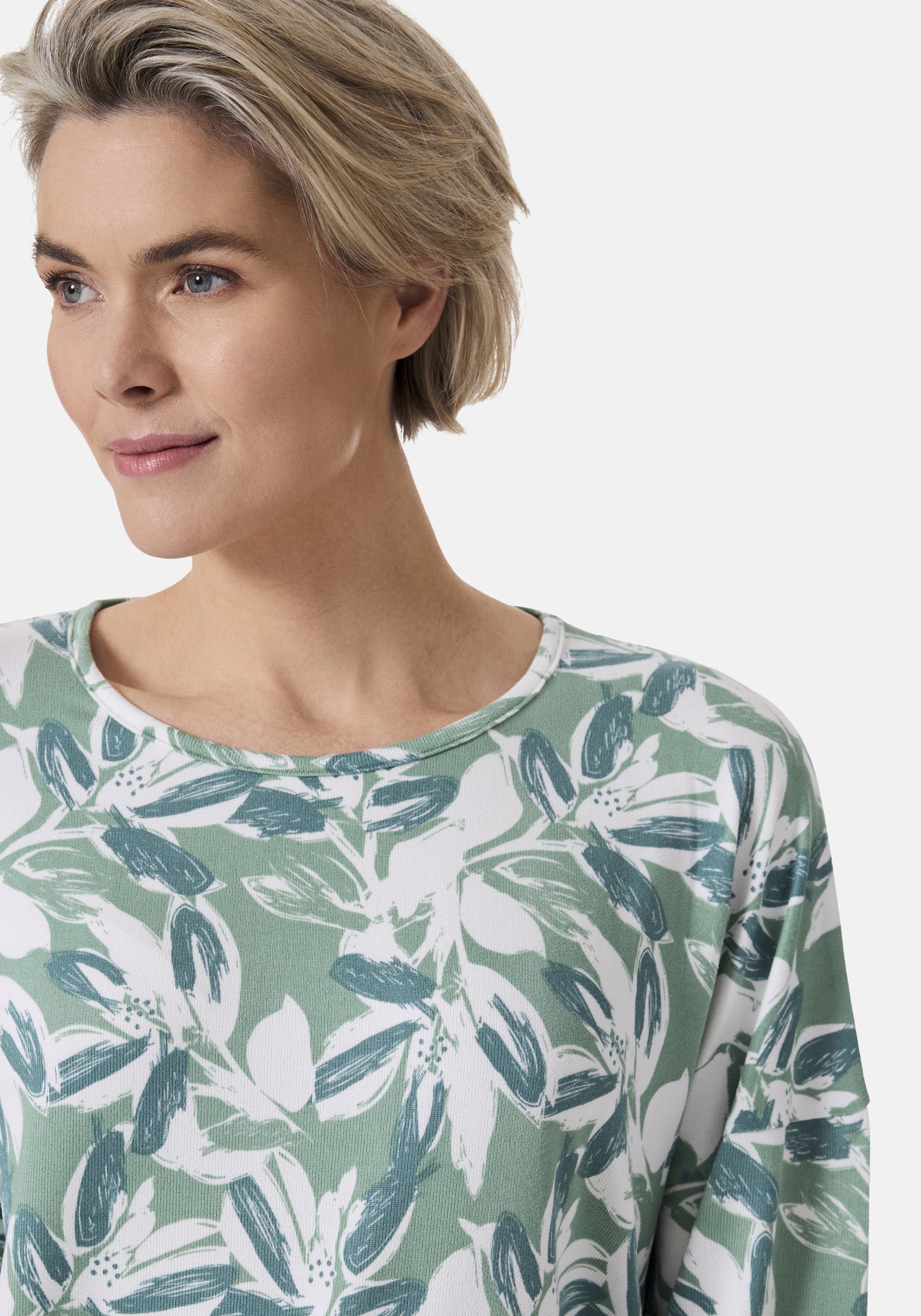 STOOKER WOMEN T-Shirt »CARLY Print T-Shirt 3/4-Arm«, Print-Shirt Loose Fit Print Shirt mit 3/4 Arm für Damen
