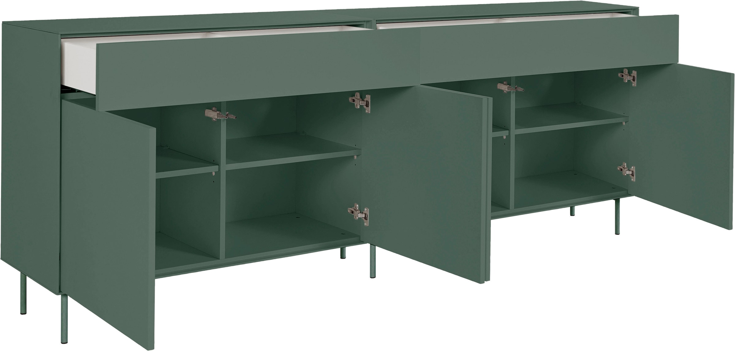 LeGer Home by Lena Gercke Sideboard »Essentials«, (2 St.), Breite: 224cm, MDF lackiert, Push-to-open-Funktion