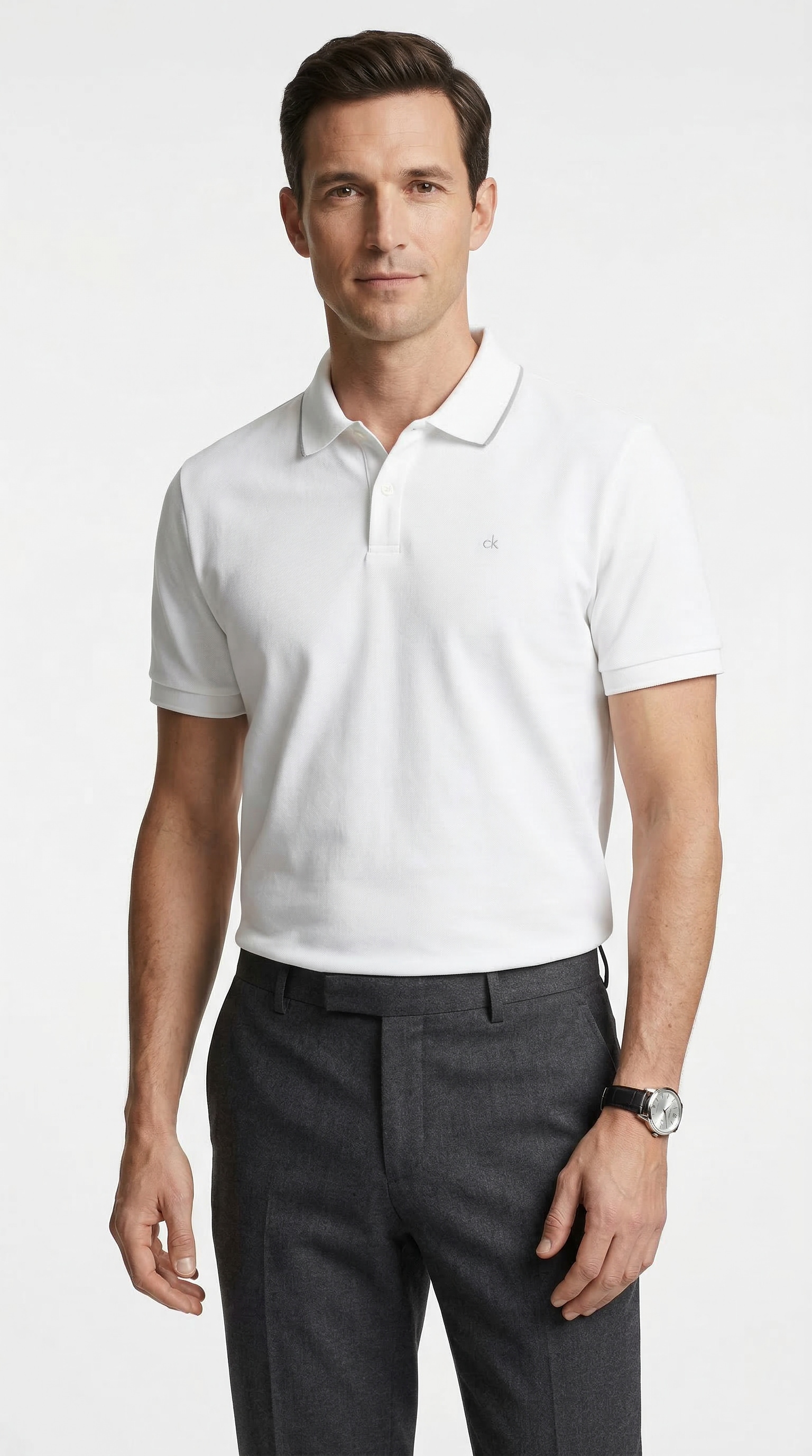 Calvin Klein Poloshirt »SS RFND PQ TPPD CLSS« Mit Rundhalsausschnitt