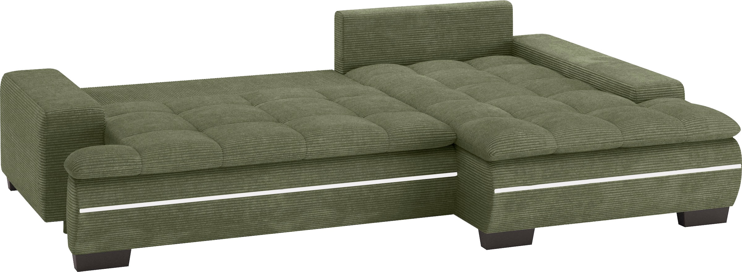 Mr. Couch Ecksofa »Haiti II, L-Form«, RGB-LED Beleuchtung, wahlweise mit Kaltschaum, Bett, Bettkasten