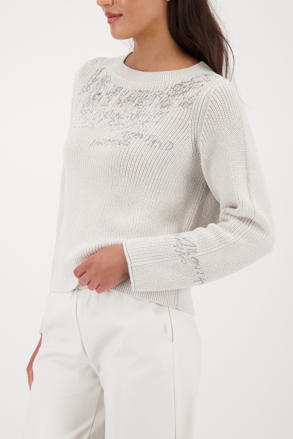 Monari Strickpullover »Pullover Schmuck + Lurex«