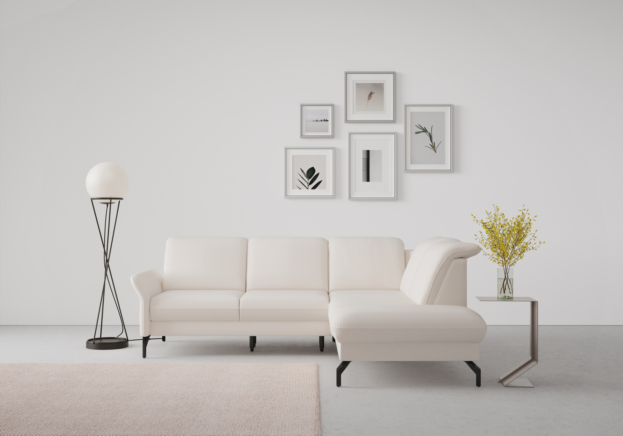 sit&more Ecksofa »Fashion L-Form«, wahlweise mit Kopfteilverstellung und Vorziehsitz, motorisch