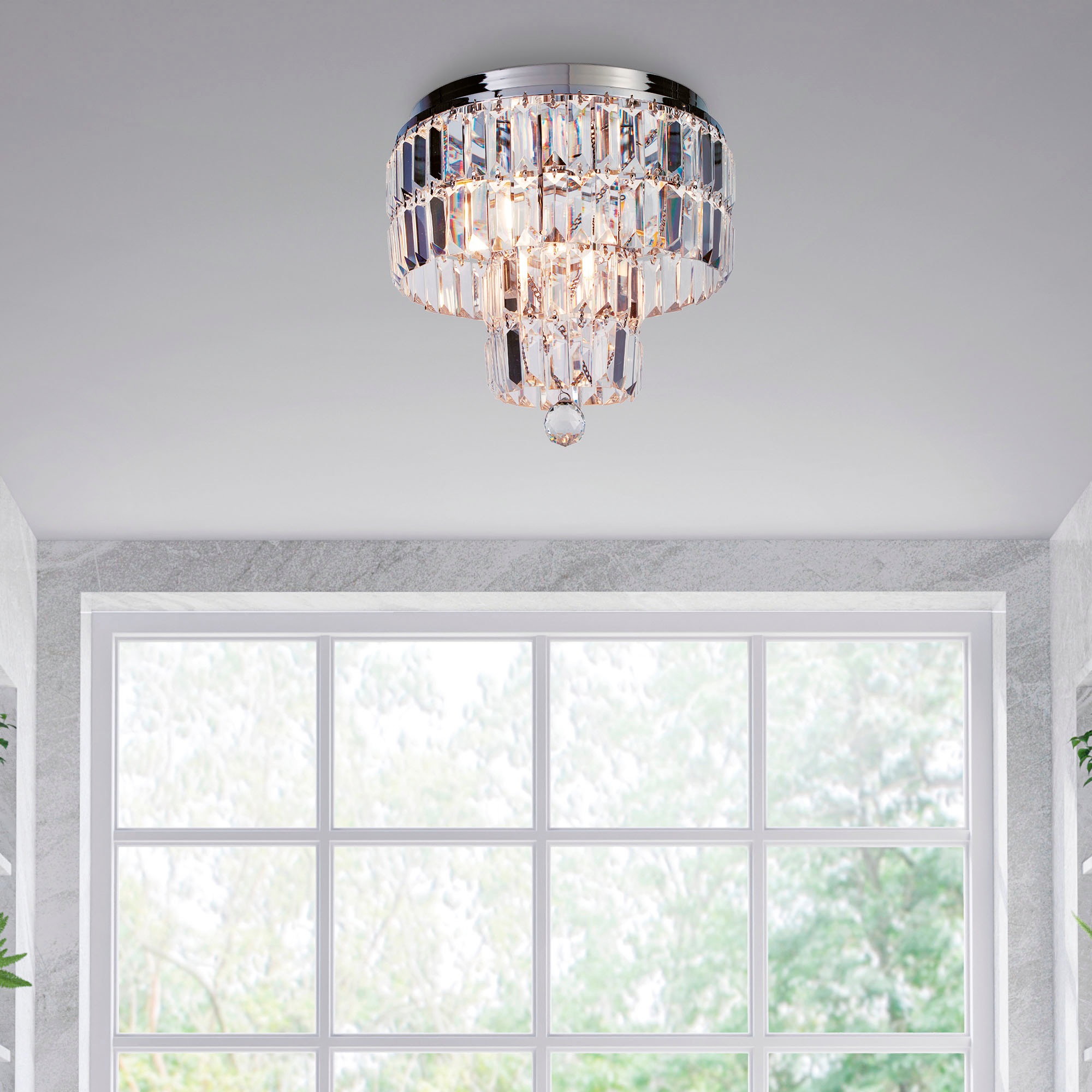 Searchlight Deckenleuchte »Empire 4Lt Flush« E14 1 Stk. günstig online kaufen