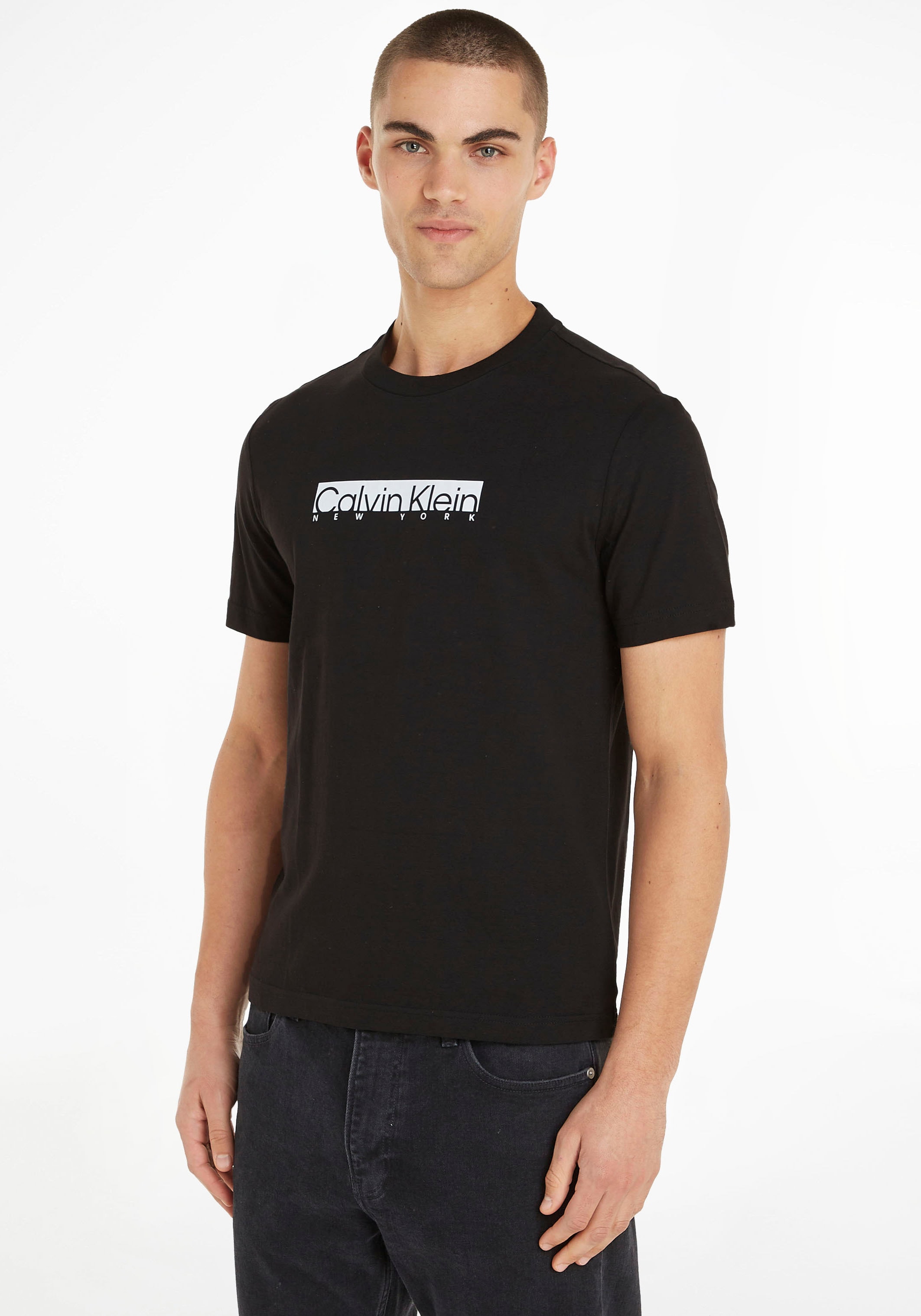 online Brust Klein Klein der kaufen Kurzarmshirt, Calvin Calvin mit Logo auf