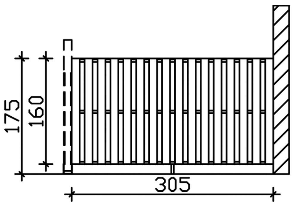 Skanholz Sichtschutzelement, passend für Terrassendach »Rimini + Ravenna« 350 cm Tiefe