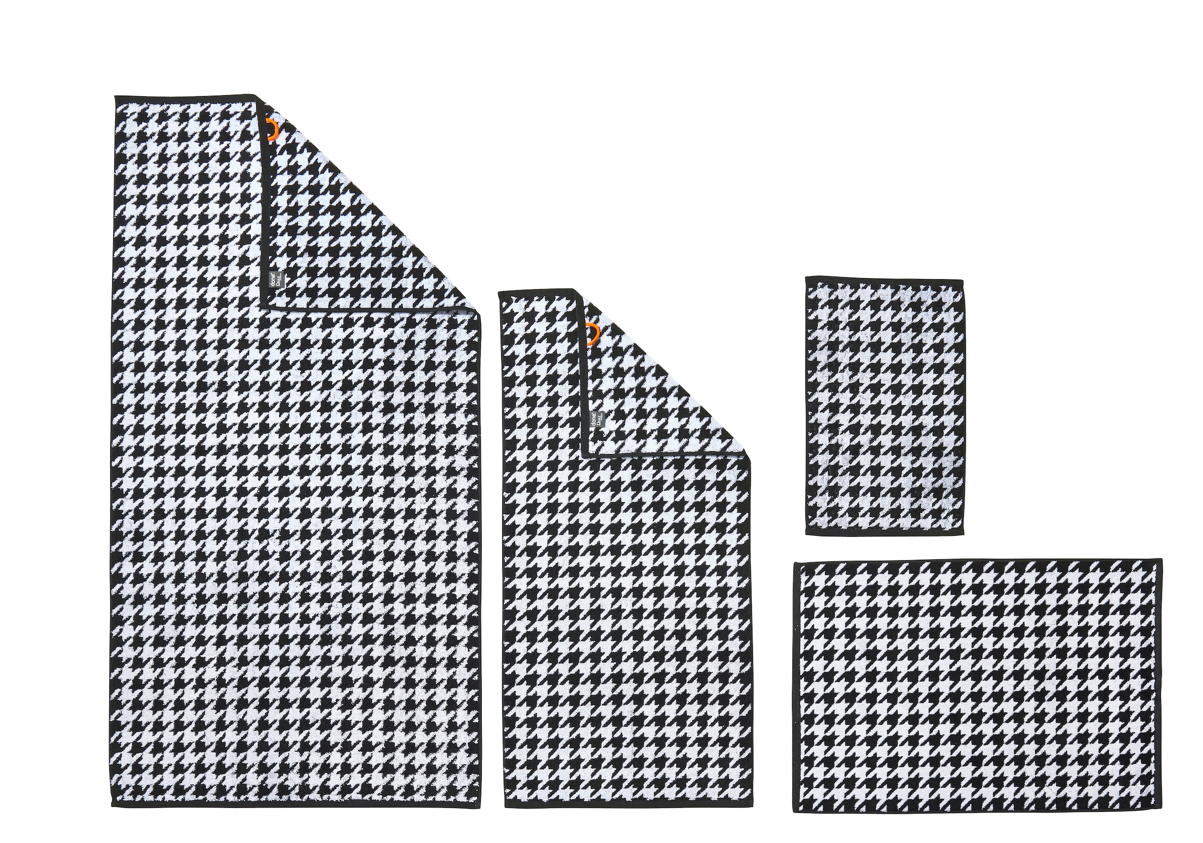 done.® Handtuch Set »DAILY SHAPES, 4-teilig,  Gästehandtuch,«, 4 tlg., Jacquard-Walkfrottier, 1 Handtuch 50x100, 1 Duschtuch 70x140, 1 Badvorleger 50x70