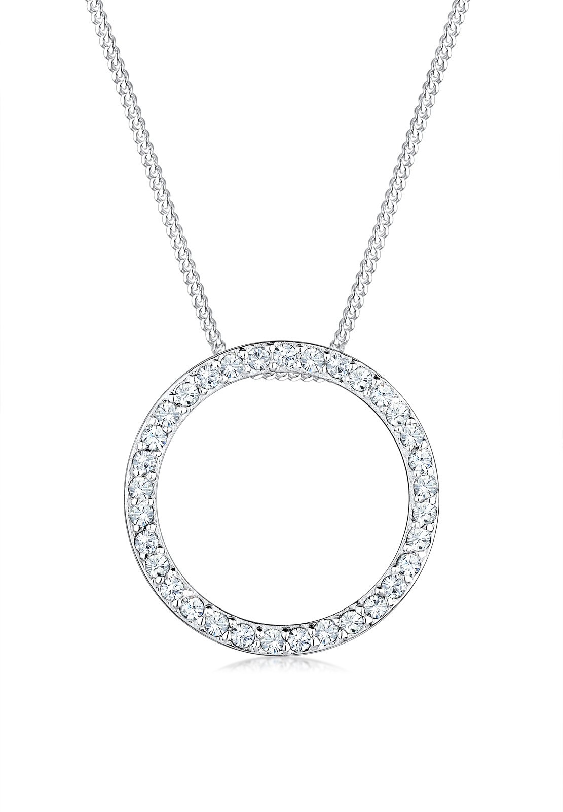 Elli Collierkettchen »Kreis Kristalle 925 Silber«