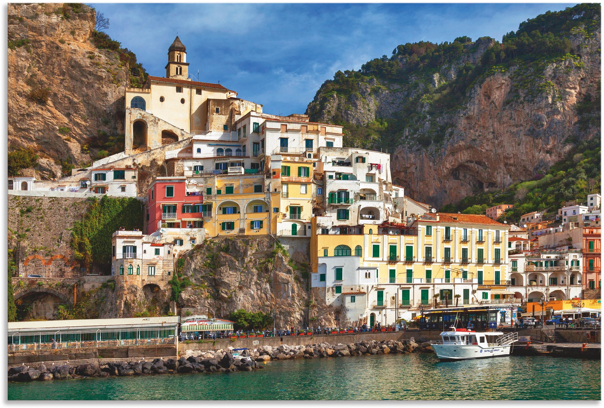 Artland Wandbild »Hafen von Amalfi an der Amalfiküste«, Italien, (1 St.), a günstig online kaufen