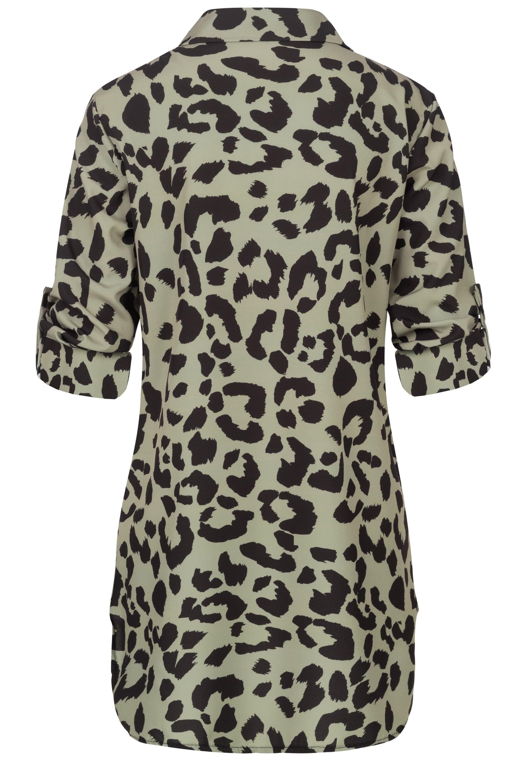 CLOUD 5IVE Klassische Bluse »CLOUD 5IVE Leo All Over Turn-Up Bluse«