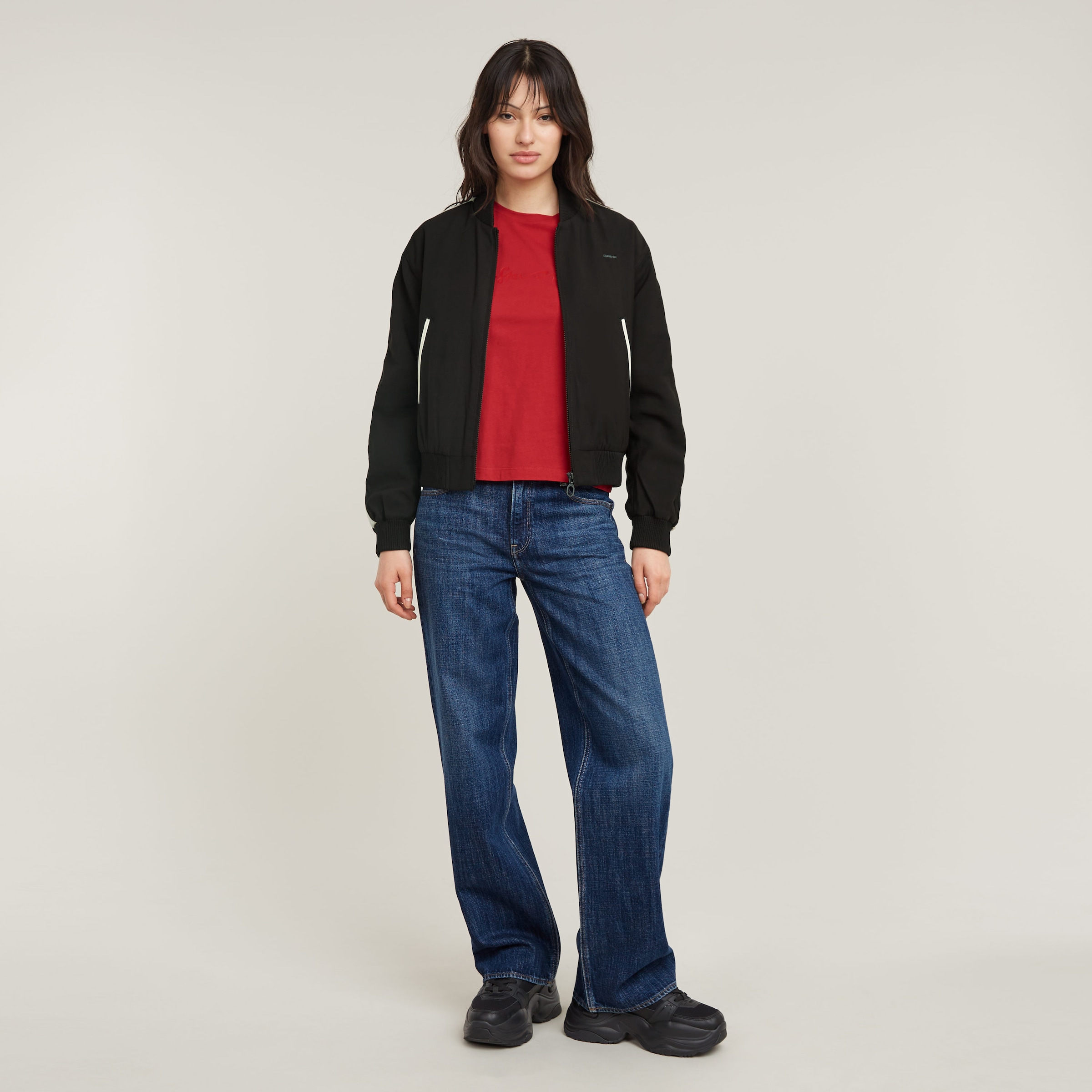 G-STAR T-Shirt »G-Script Shiny R« mit Ton-in-Ton Schriftzug