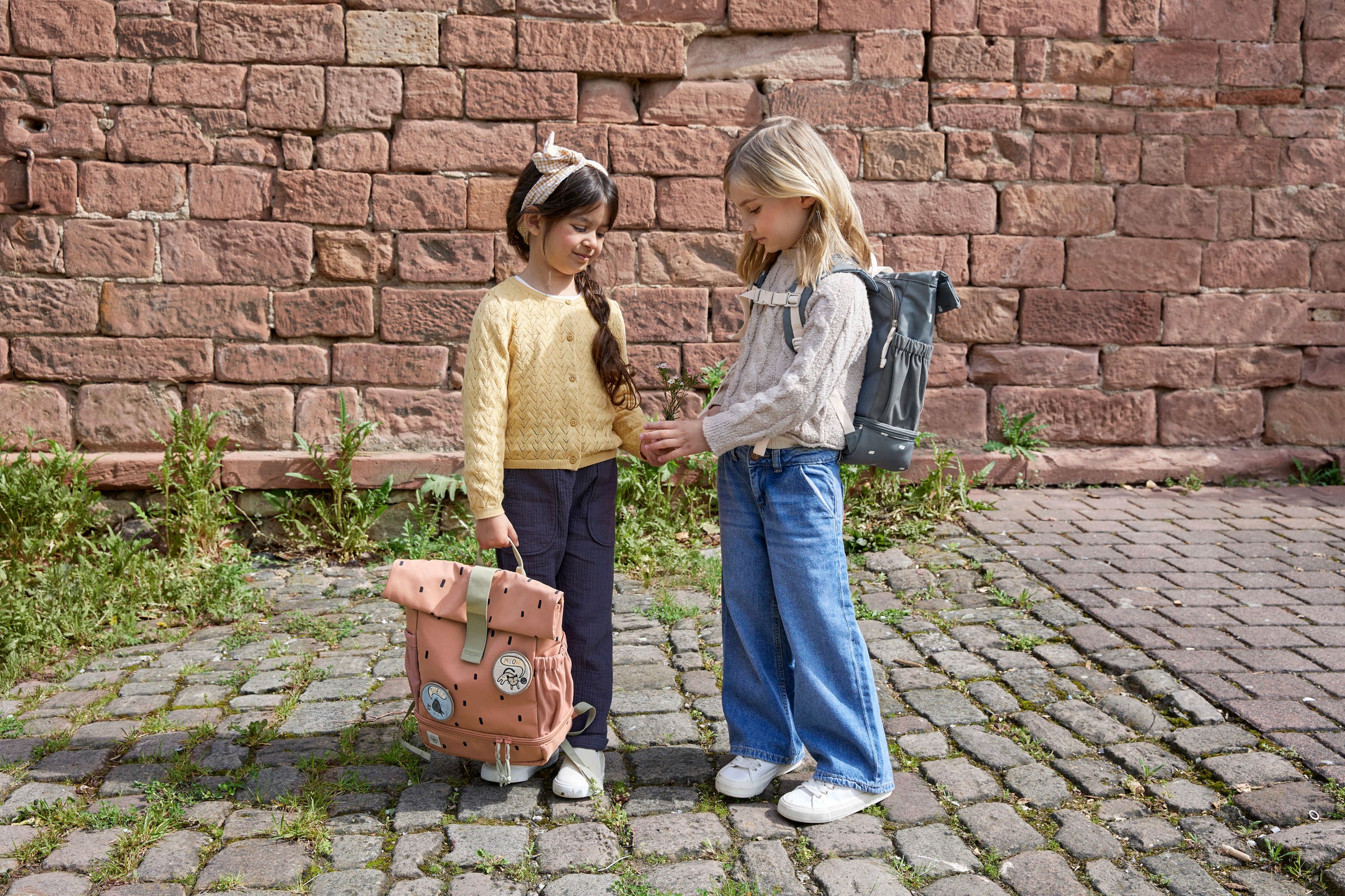 LÄSSIG Kinderrucksack »Happy Prints, Mini Rolltop, Midnight Blue«, Reflektoren