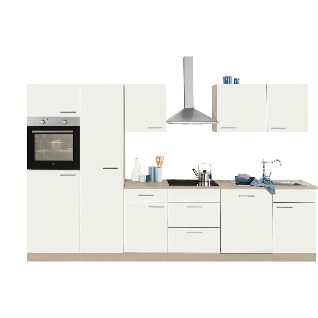 wiho Küchen Küchenzeile »Zell«, mit E-Geräten, Breite 310 cm