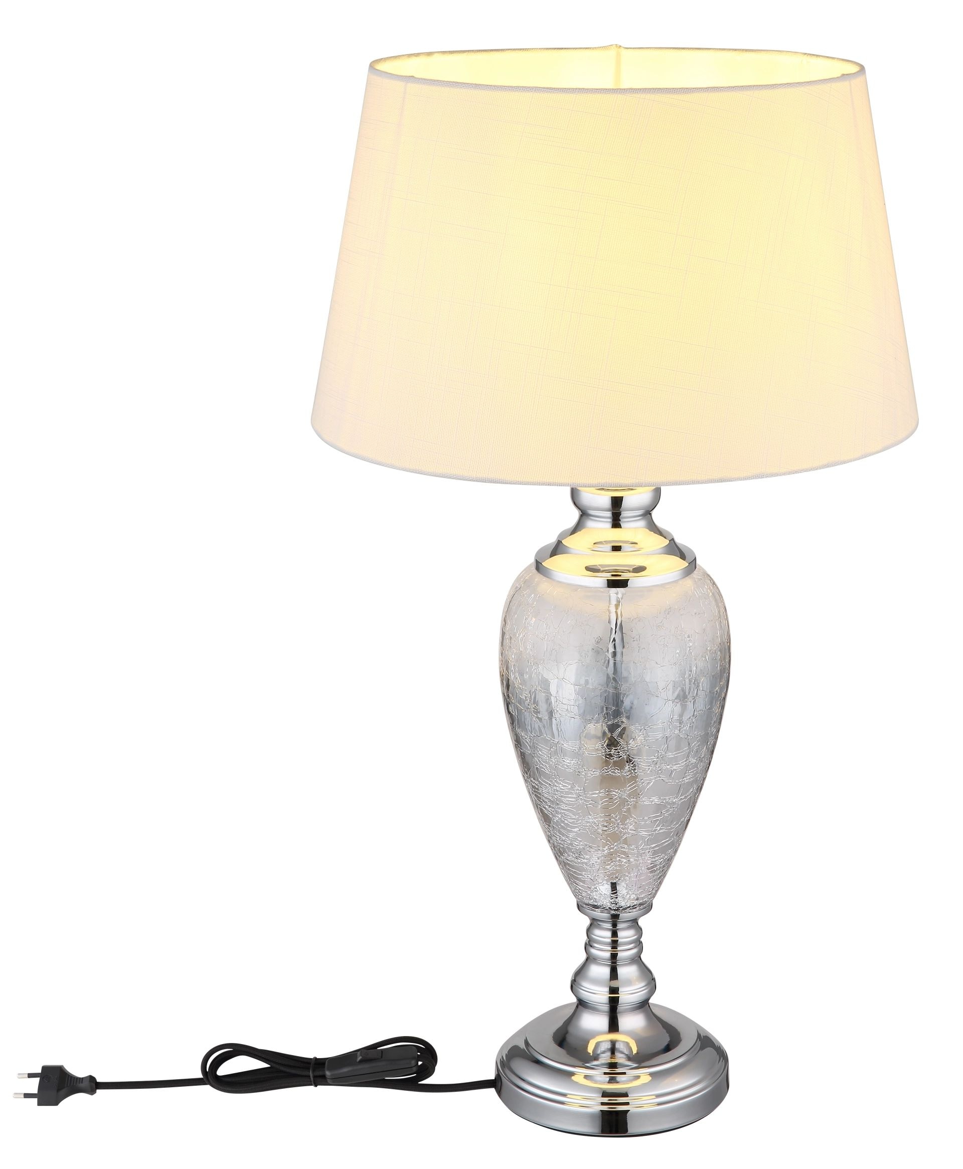 GLOBO LIGHTING Tischleuchte »LEILA«, Leuchtmittel E27 | ohne Leuchtmittel, Wippschalter am Kabel