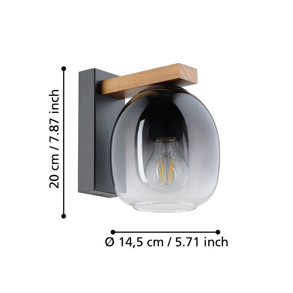 EGLO Wandleuchte »FILAGO«, 1 flammig, Leuchtmittel E27 | ohne Leuchtmittel, Wandleuchte für innen, FSCM70PA, Flurlampe, Lampe Wand mit E27 Fassung