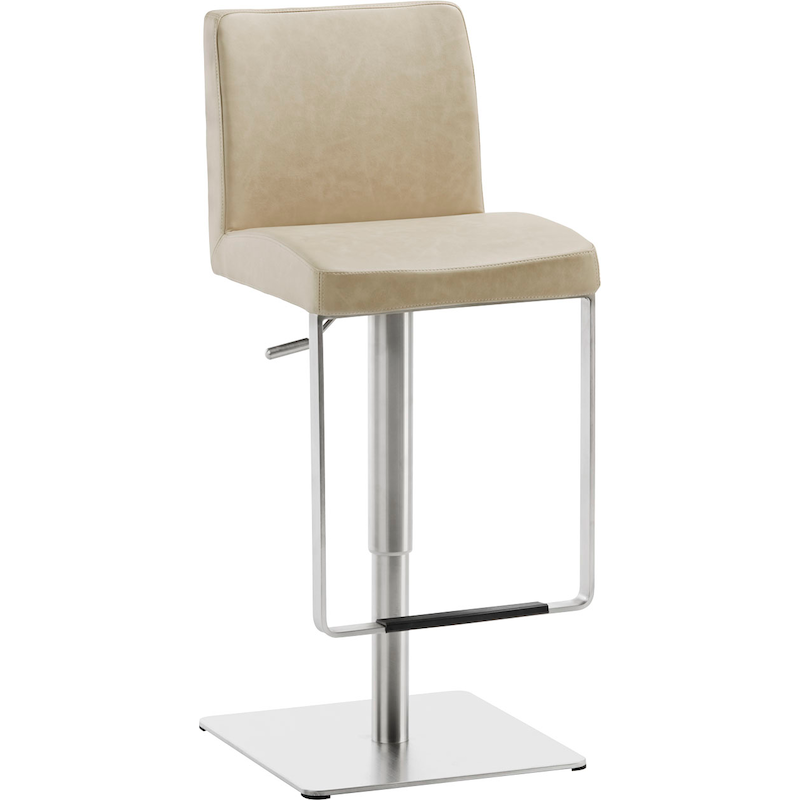 MAYER SITZMÖBEL Barhocker »Bar- und Tresenhocker myBREAK« Gestell Edelstahl gebürstet Vintage Beige