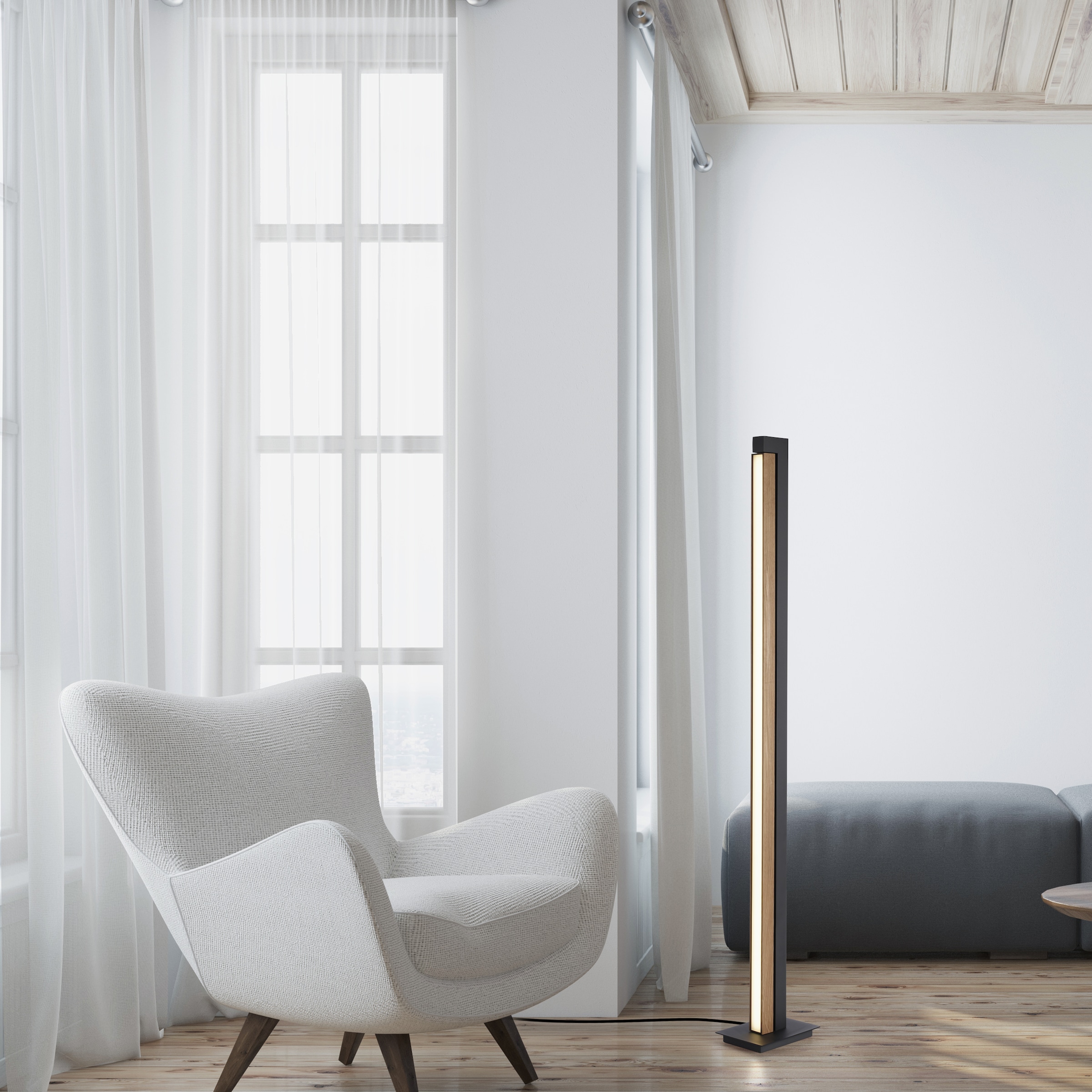 Neuhaus PURE LED Stehlampe »PURE Lines Floor« LED-Board 1 Stk. warmweiß - kaltweiß Lichtquelle bis 180° drehbar, CCT, dimmbar