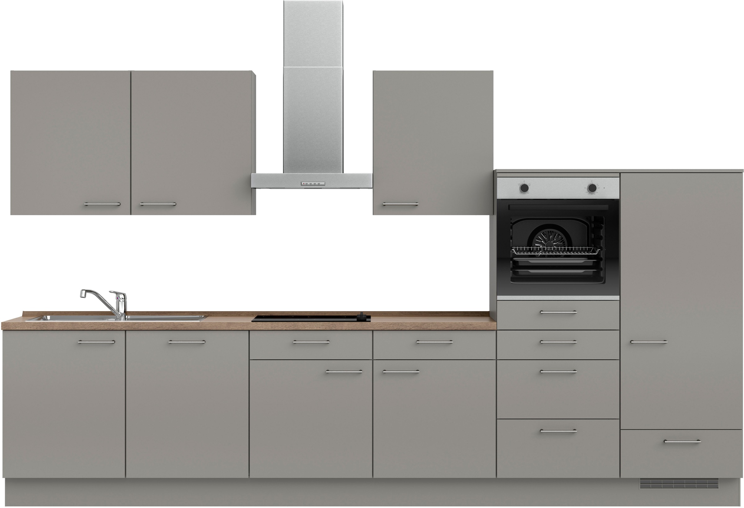 nobilia® Küchenzeile »"Laser I", Ausrichtung wählbar, Breite 360 cm« vormon günstig online kaufen