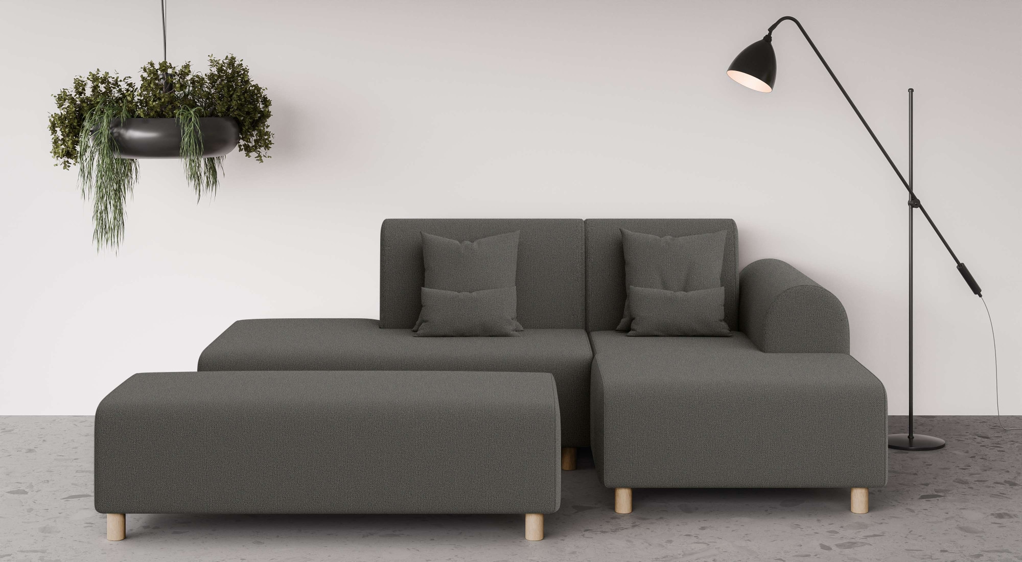 INOSIGN Ecksofa »Suyala«, L-Form mit Hocker günstig online kaufen