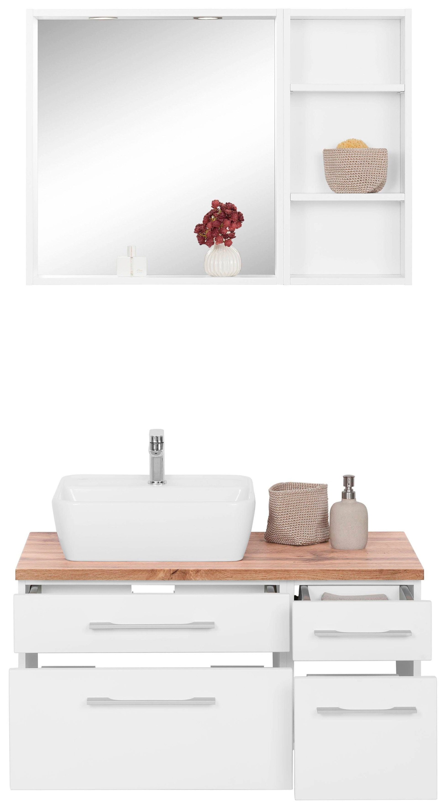 welltime Badmöbel-Set »Davos« 3 Stk. tlg. günstig online kaufen