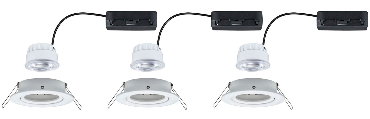 Paulmann LED Einbauleuchte »LED Einbauleuchte Nova Coin rund 84mm 50°«, 3 flammig, Leuchtmittel LED-Modul | LED fest integriert
