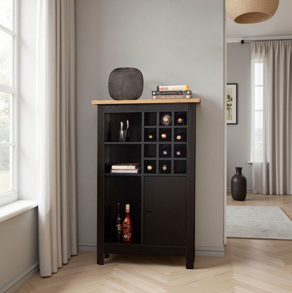 Inter Link Highboard »Highboard Helina« 1 Stk. tlg. Weinschrank, BxTxH: ca. 76,8 x 33 x 124,4 cm