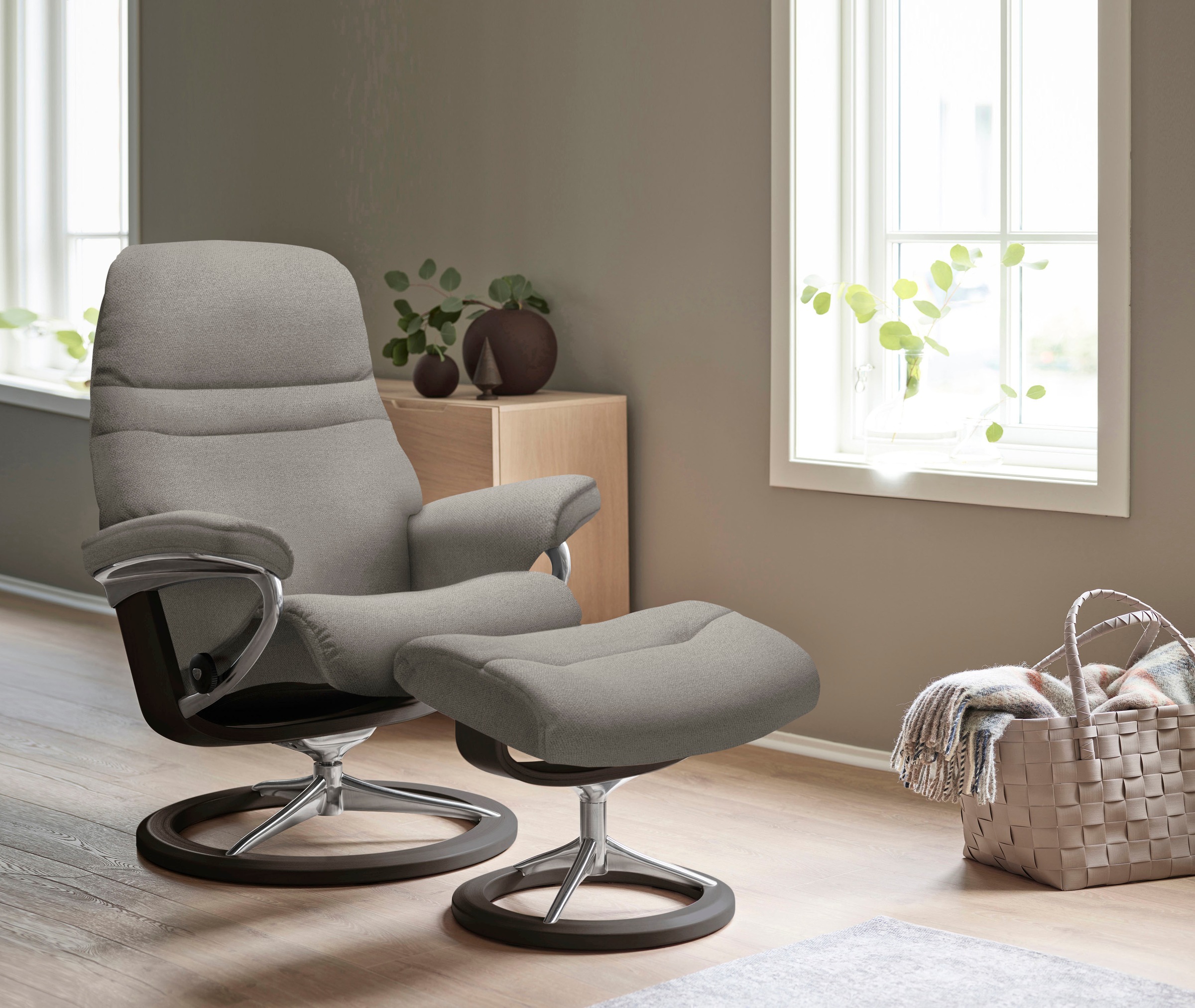 Stressless Relaxsessel "Sunrise", (Set, Relaxsessel mit Hocker), mit Signat günstig online kaufen