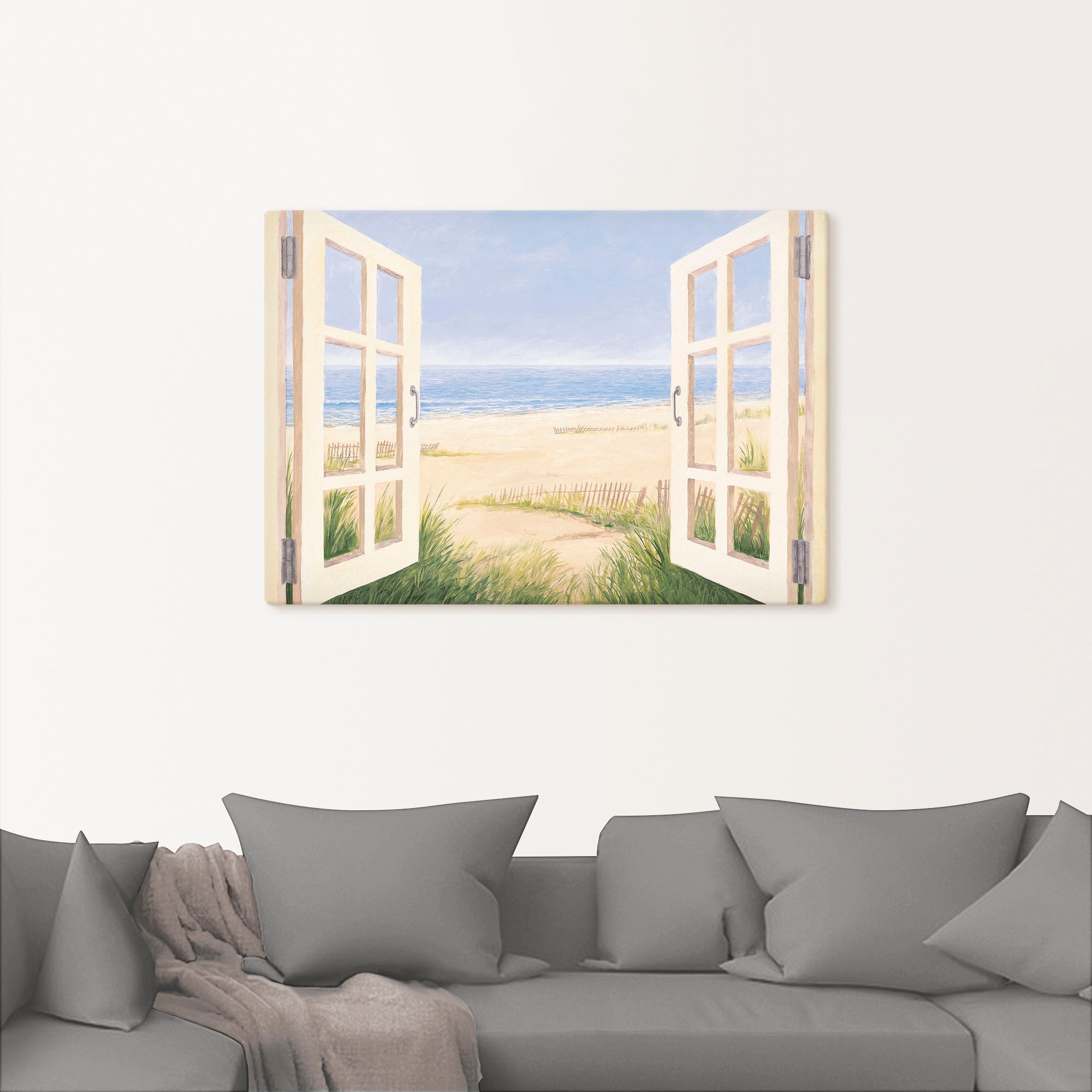Artland Wandbild »Fensterblick Frühlingsmorgen«, Fensterblick, (1 St.), als günstig online kaufen