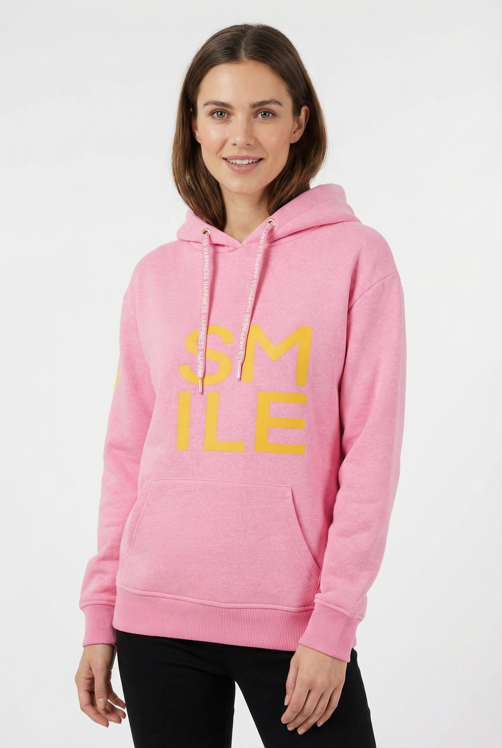 Zwillingsherz Hoodie »"Alissa"«, Langarm, Kapuze, Neon-Details, Kordelzug, Frontprint, Kängurutasche
