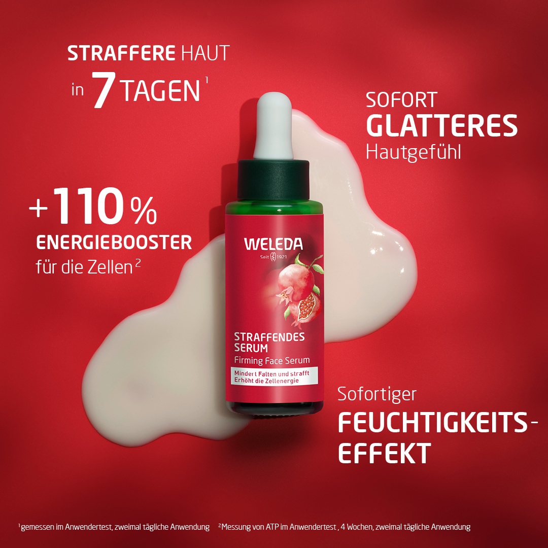 WELEDA Gesichtsserum »Weleda Straffendes Serum Granatapfel & Maca-Peptide«