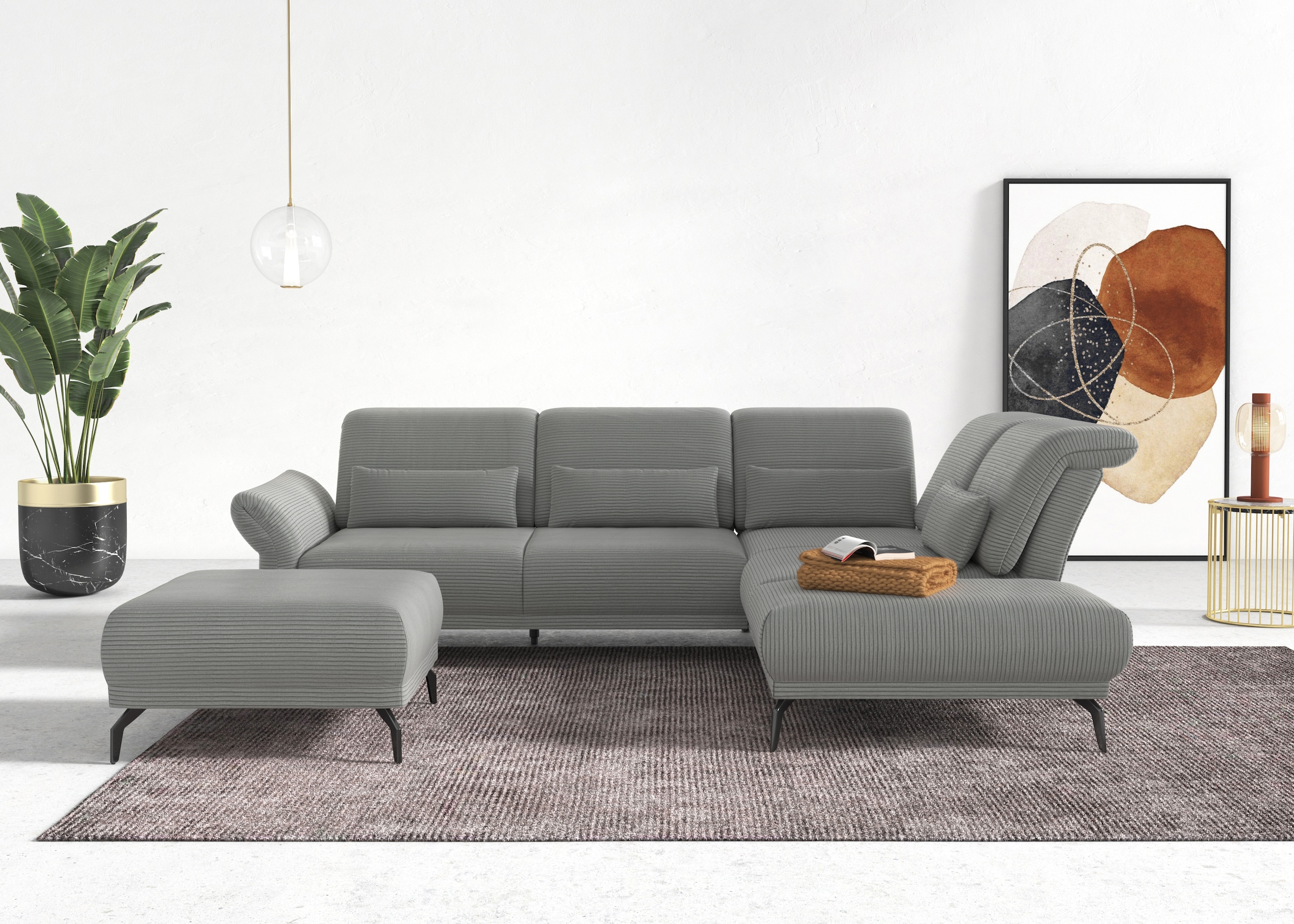 INOSIGN Ecksofa »Coco L-Form«, Sitztiefen-, Arm- und Kopfteilverstellung, C günstig online kaufen