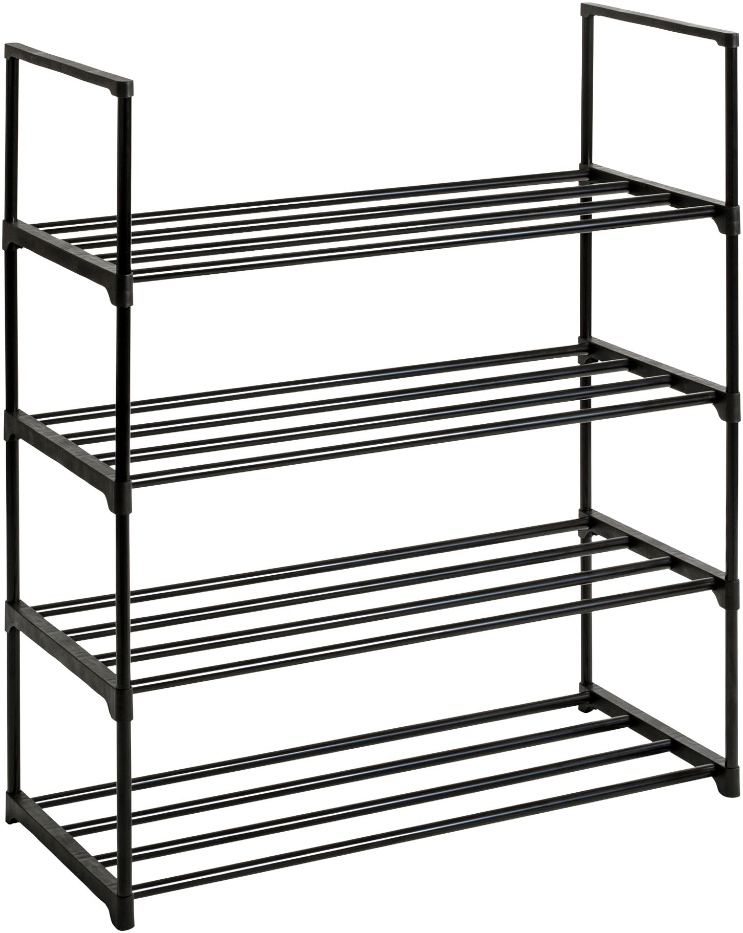 HAKU Schuhregal »Schuhaufbewahrung« rechteckig - aus Metall Schwarz - B/T/H 67/30/81 cm