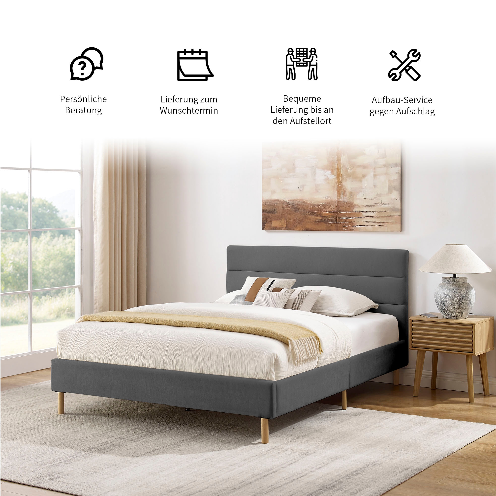 Home affaire Polsterbett »Philippiere inkl. Lattenrost« erhältlich in den Breiten 140cm & 180cm