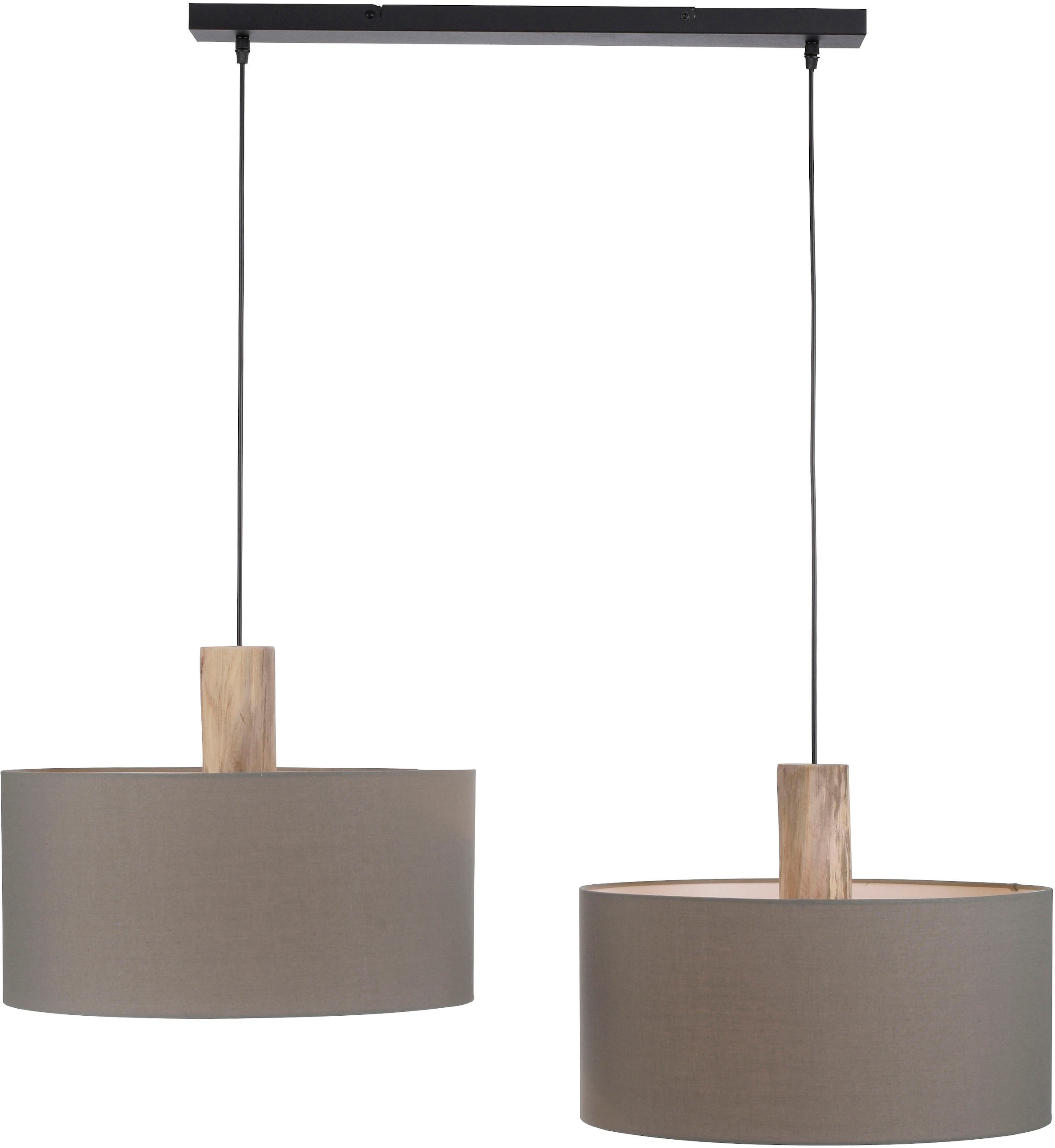 JUST LIGHT Pendelleuchte »LINEN«, 2 flammig, ExklusiveE27