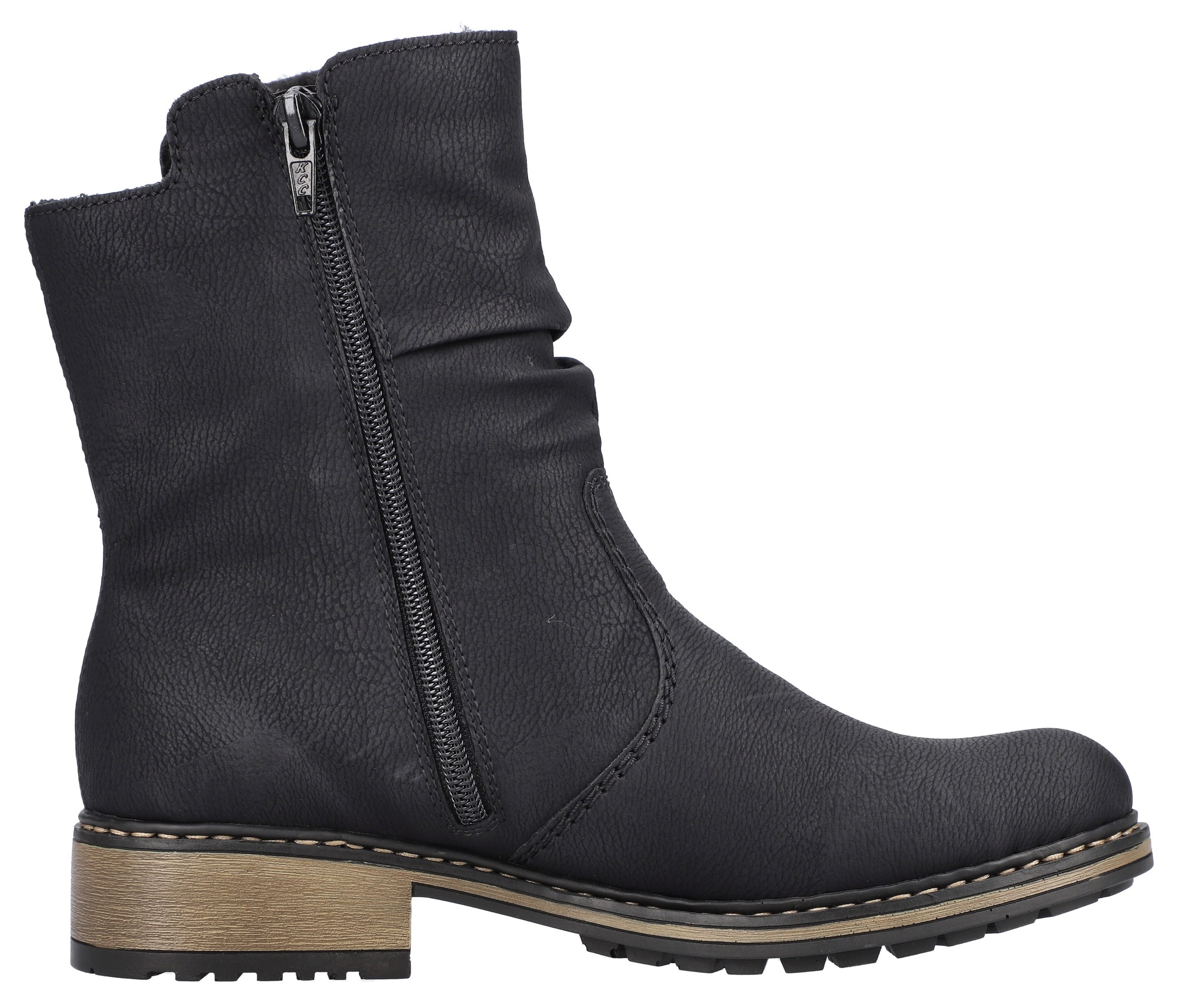 Rieker Winterstiefelette, Winterboots, slouchy Schaft, Blockabsatz in schmaler Form