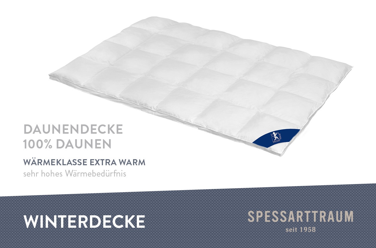 SPESSARTTRAUM Daunenbettdecke »Laax«, extrawarm, Bezug 100% Baumwolle, (1 S günstig online kaufen